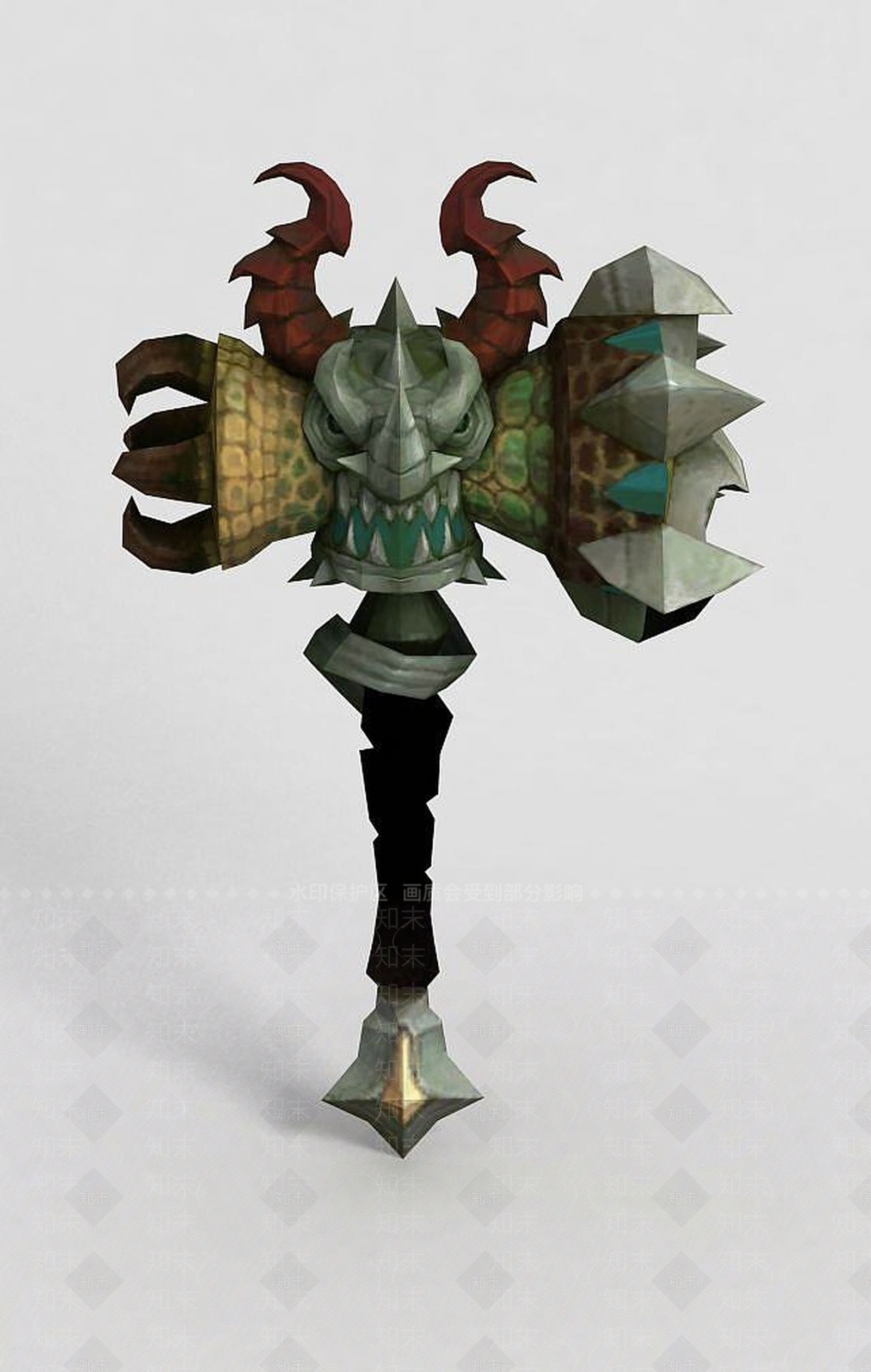 现代龙之谷武器斧头锤子3D模型下载【ID:1189460123】