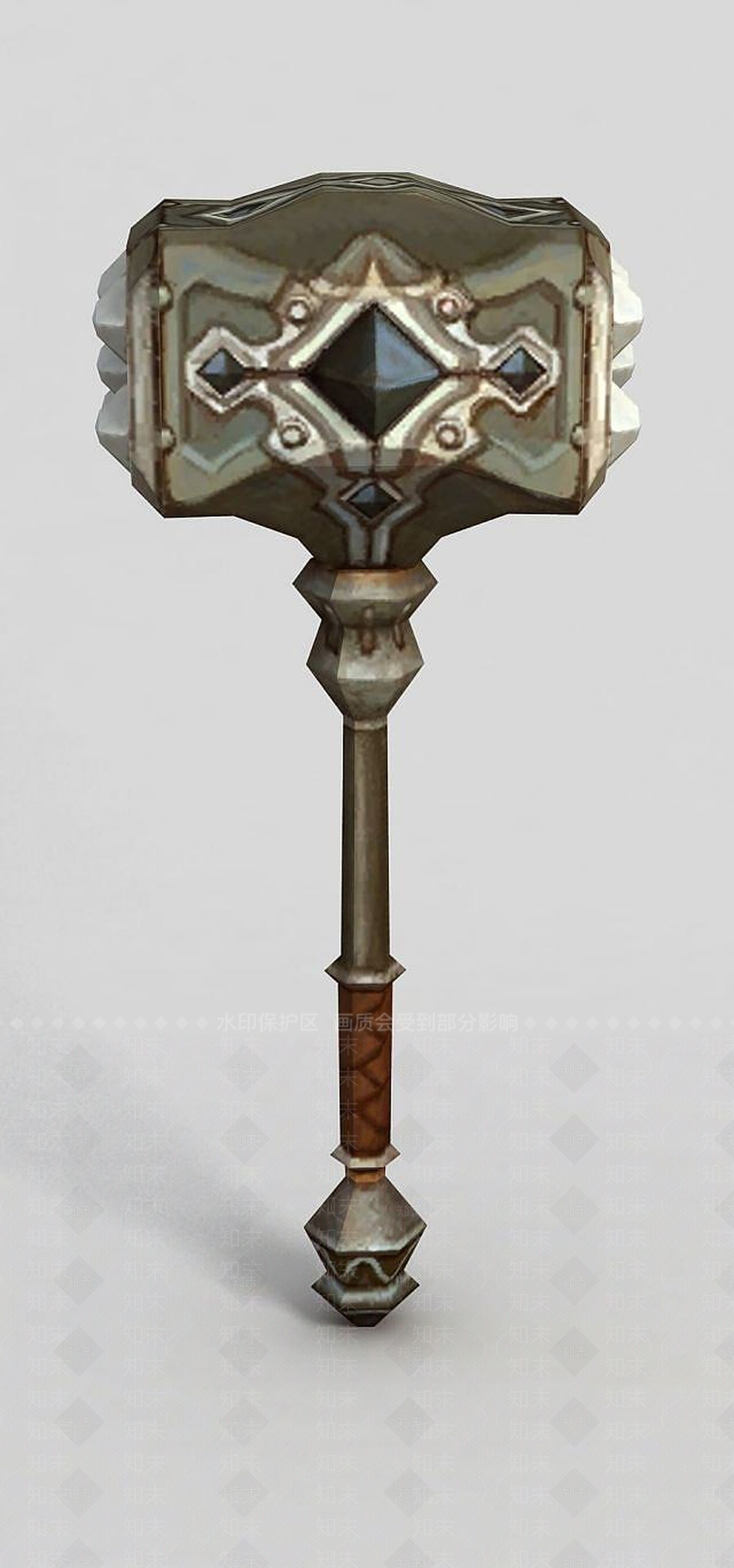 现代龙之谷武器斧头锤子3D模型下载【ID:1189460158】