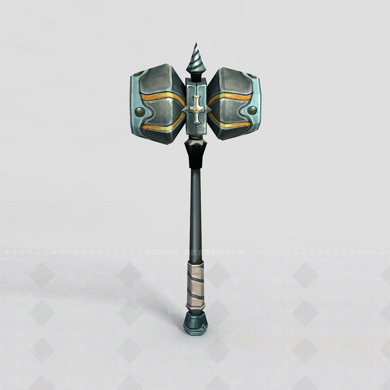 现代龙之谷武器斧头锤子3D模型下载【ID:1189460353】