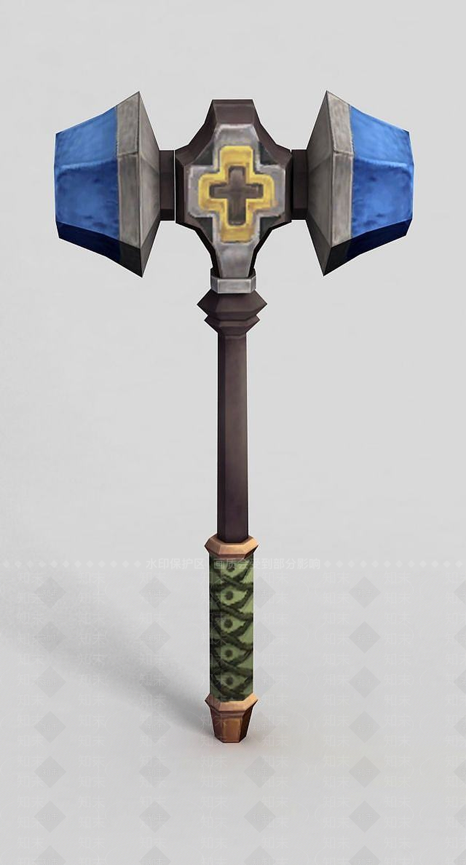 现代龙之谷武器斧头锤子3D模型下载【ID:1189460376】