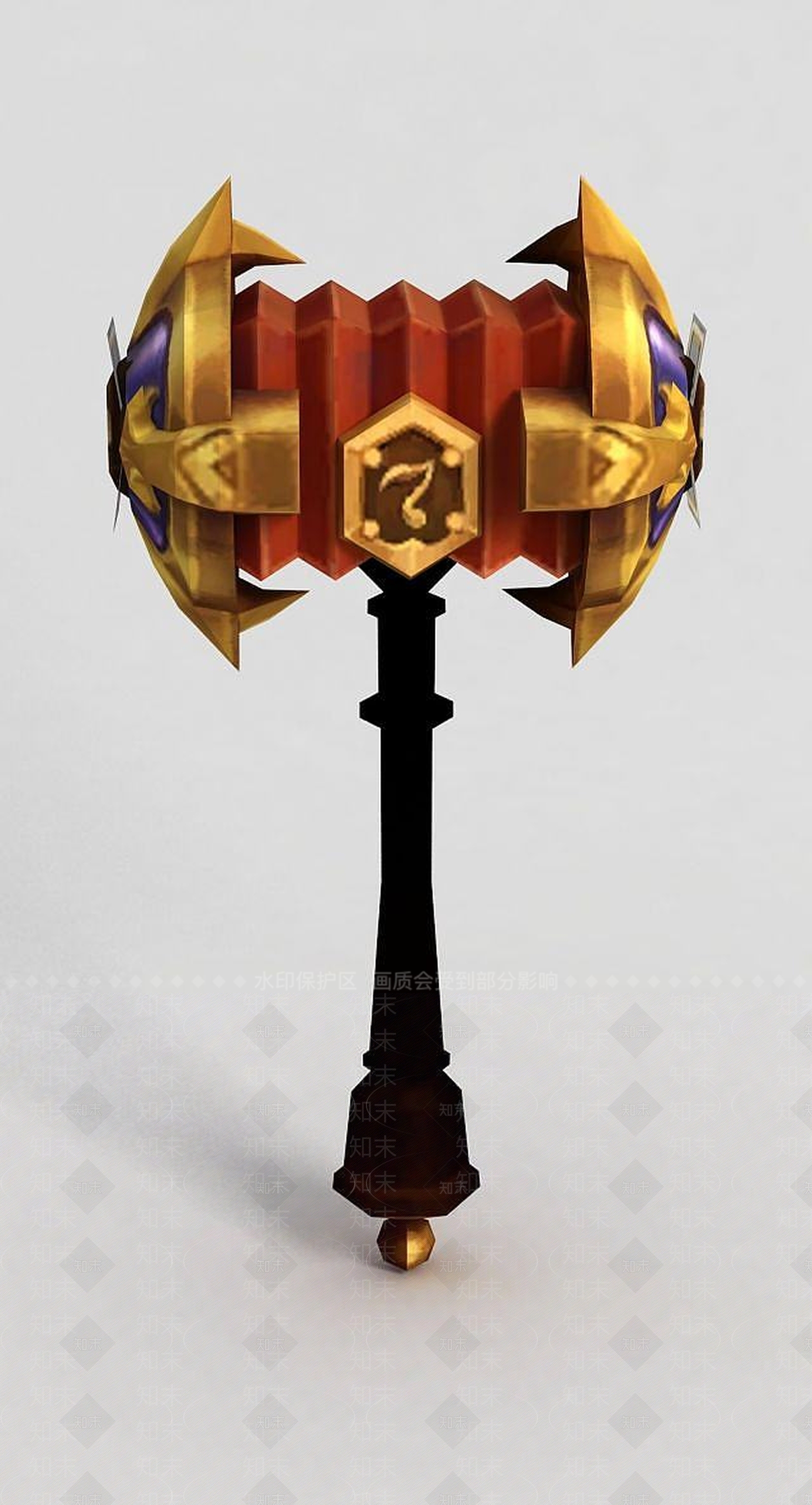 现代龙之谷武器斧头锤子3D模型下载【ID:1189460425】