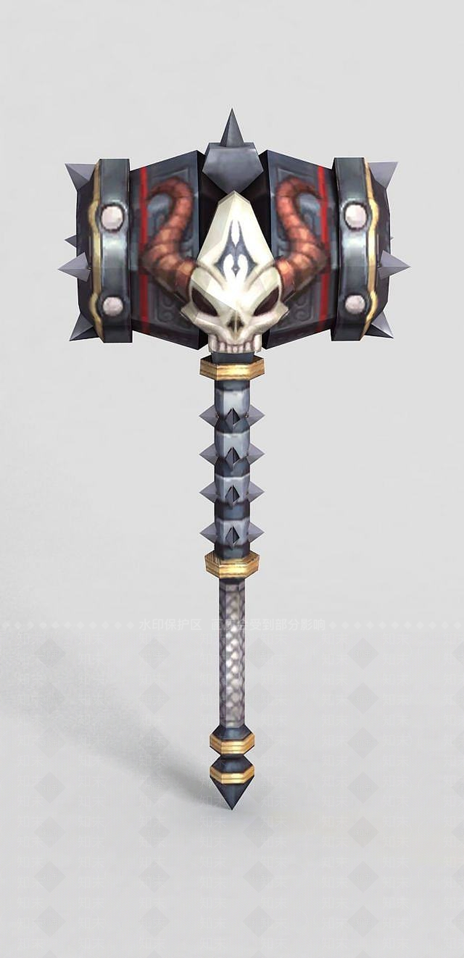 现代龙之谷武器斧头锤子3D模型下载【ID:1189460511】