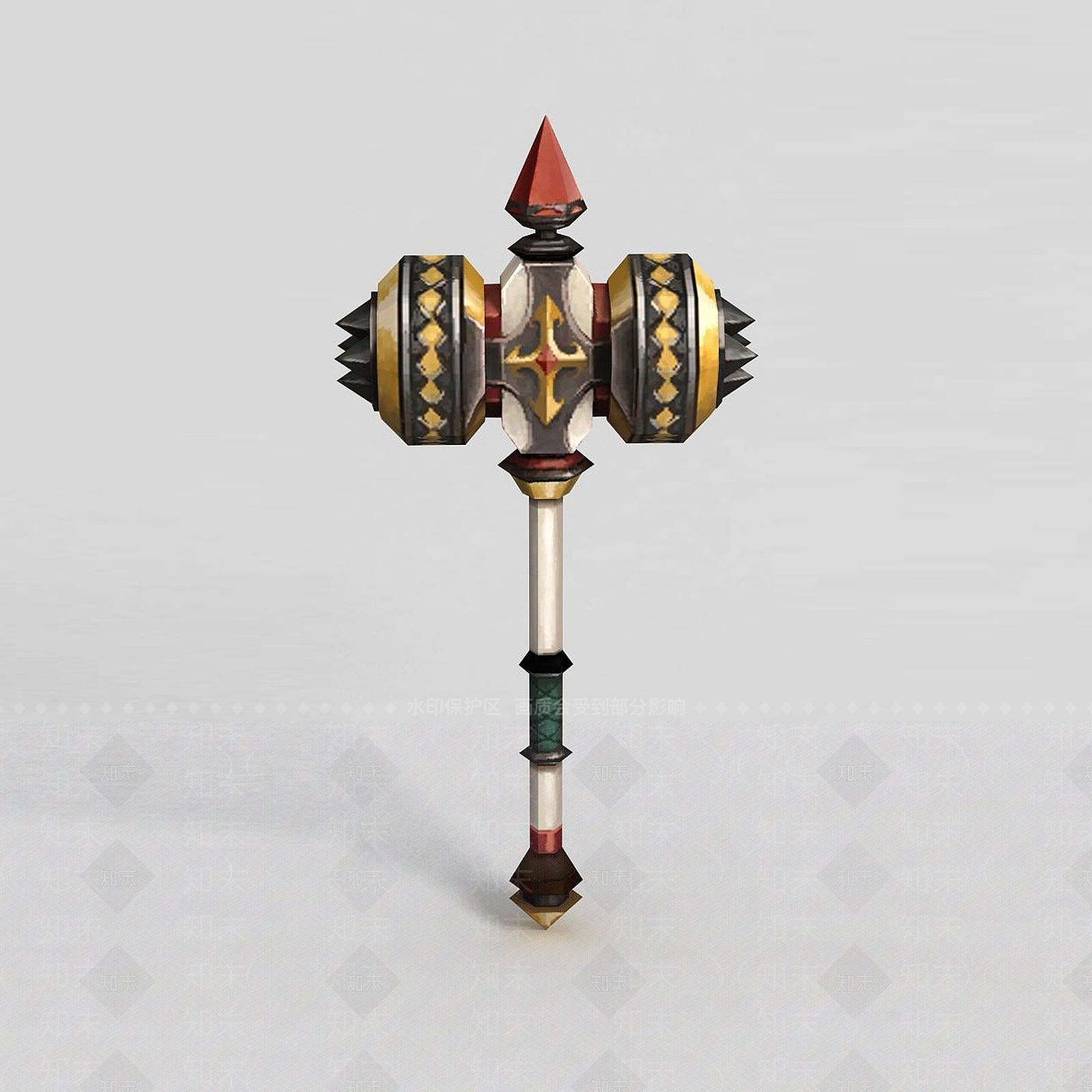 现代龙之谷武器斧头锤子3D模型下载【ID:1189460569】