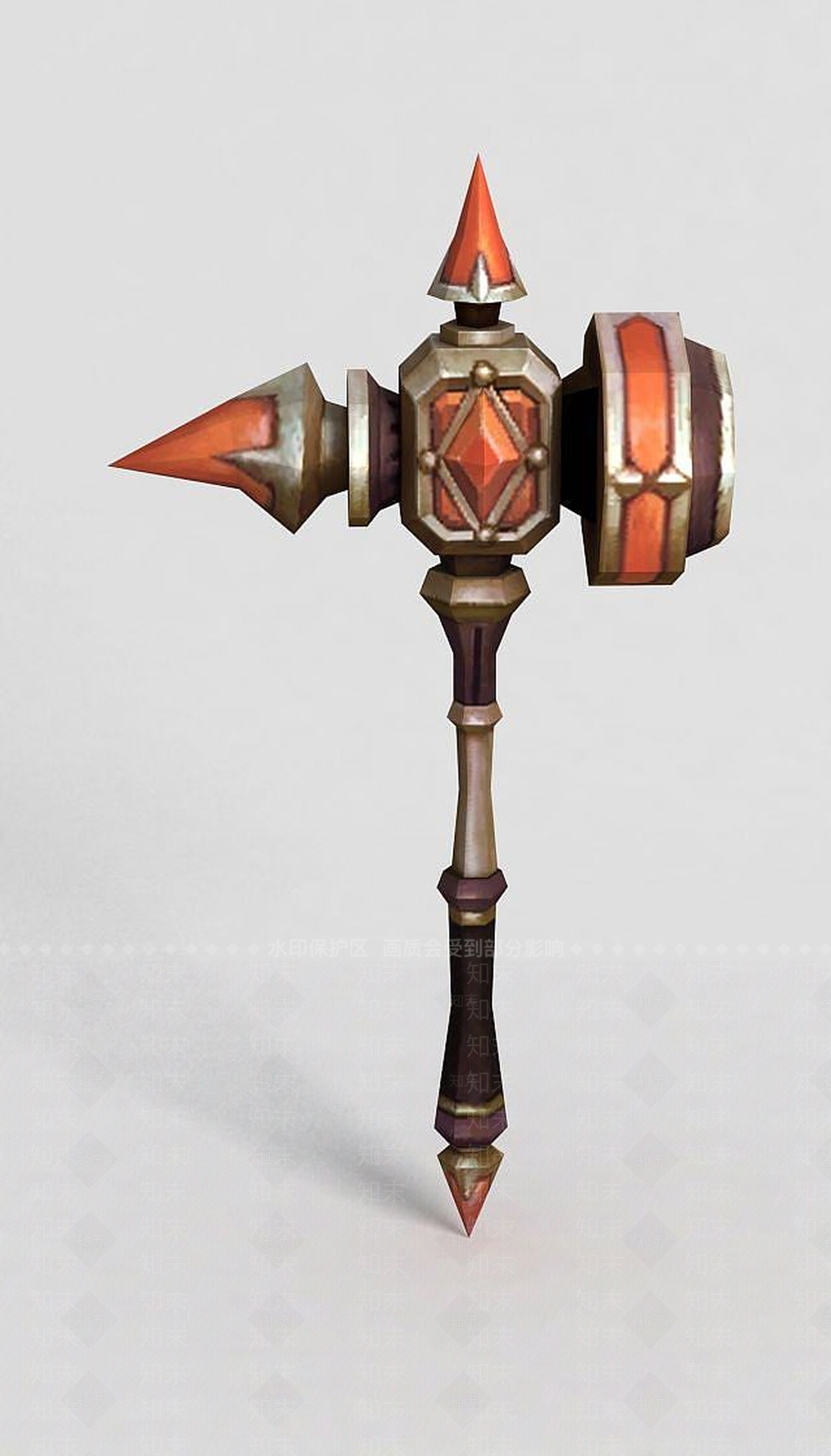 现代龙之谷武器斧头锤子3D模型下载【ID:1189460611】