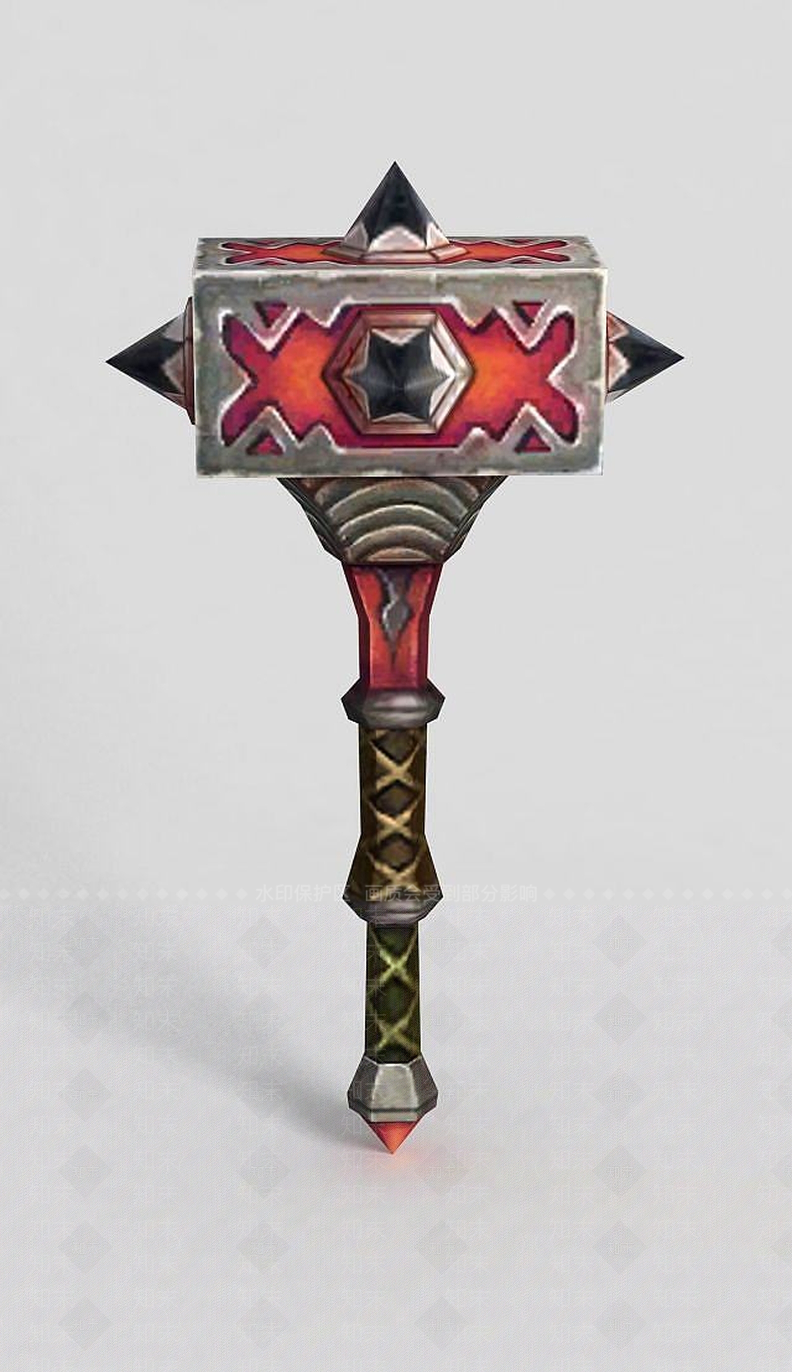 现代龙之谷武器斧头锤子3D模型下载【ID:1189460697】