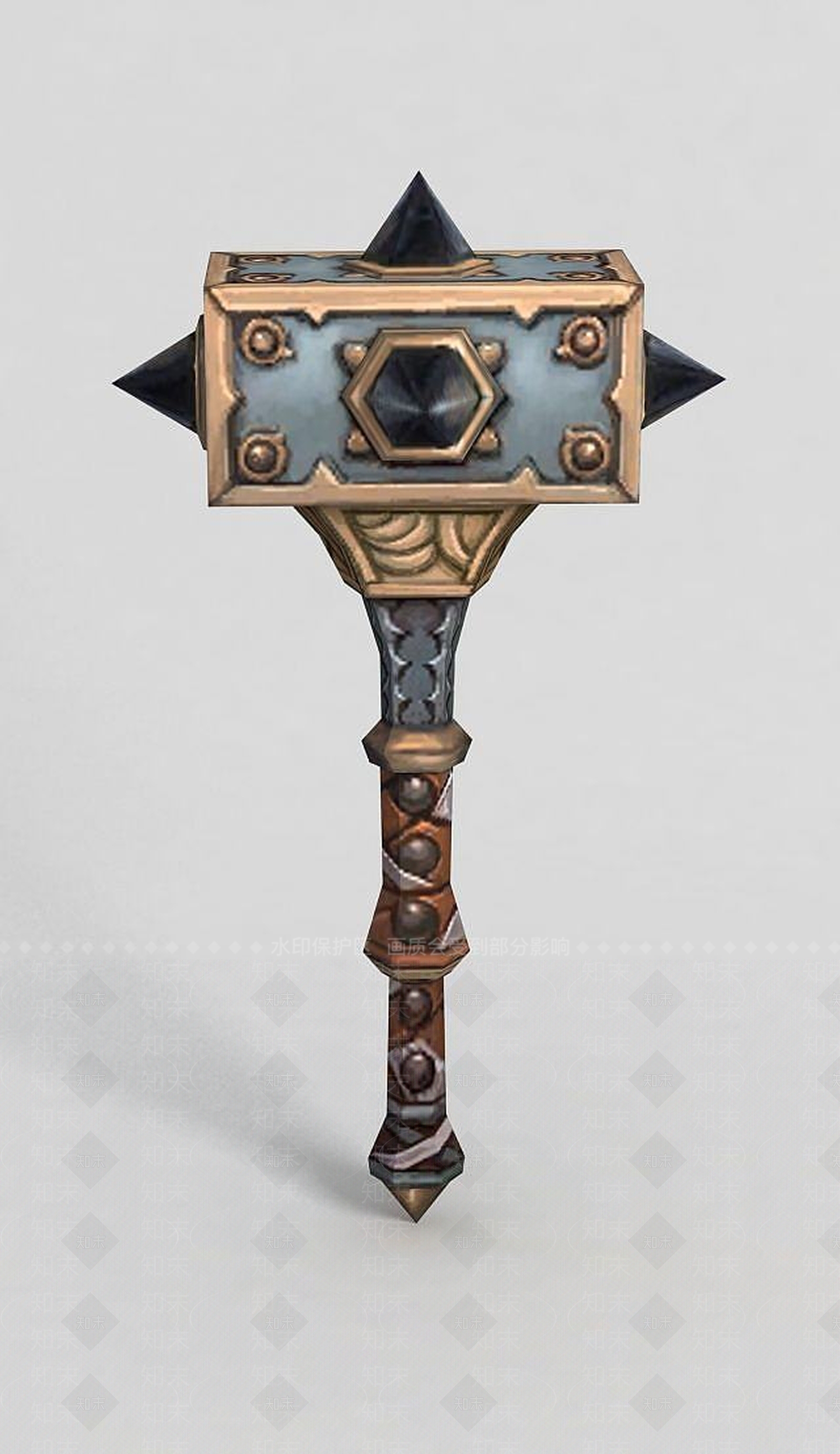 现代龙之谷武器斧头锤子3D模型下载【ID:1189460752】