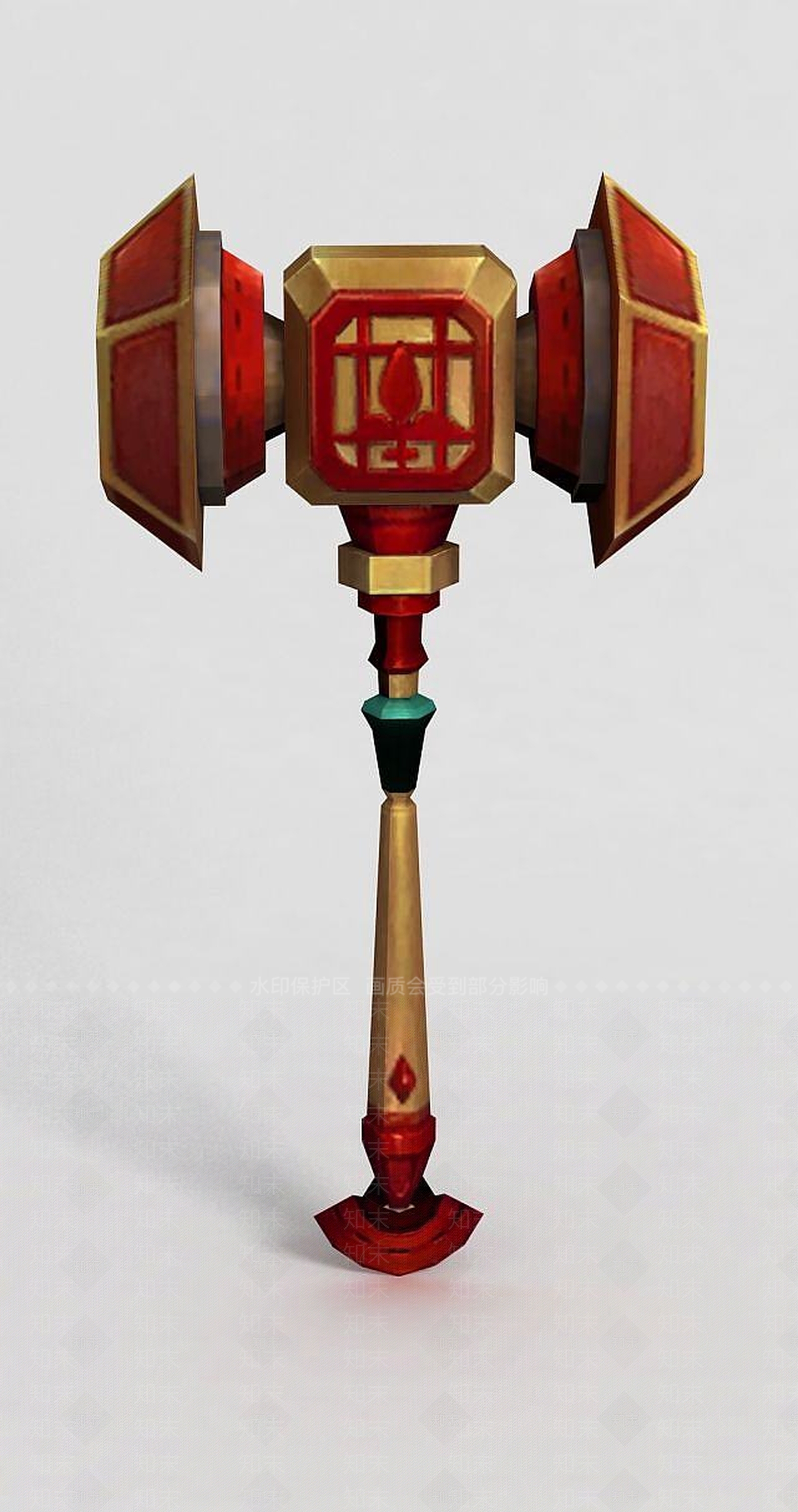 现代龙之谷武器斧头锤子3D模型下载【ID:1189460758】