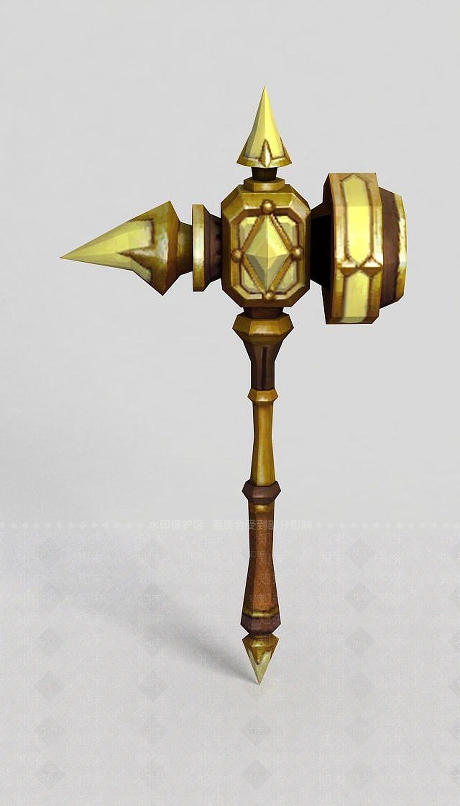 现代龙之谷武器斧头锤子3D模型下载【ID:1189460921】