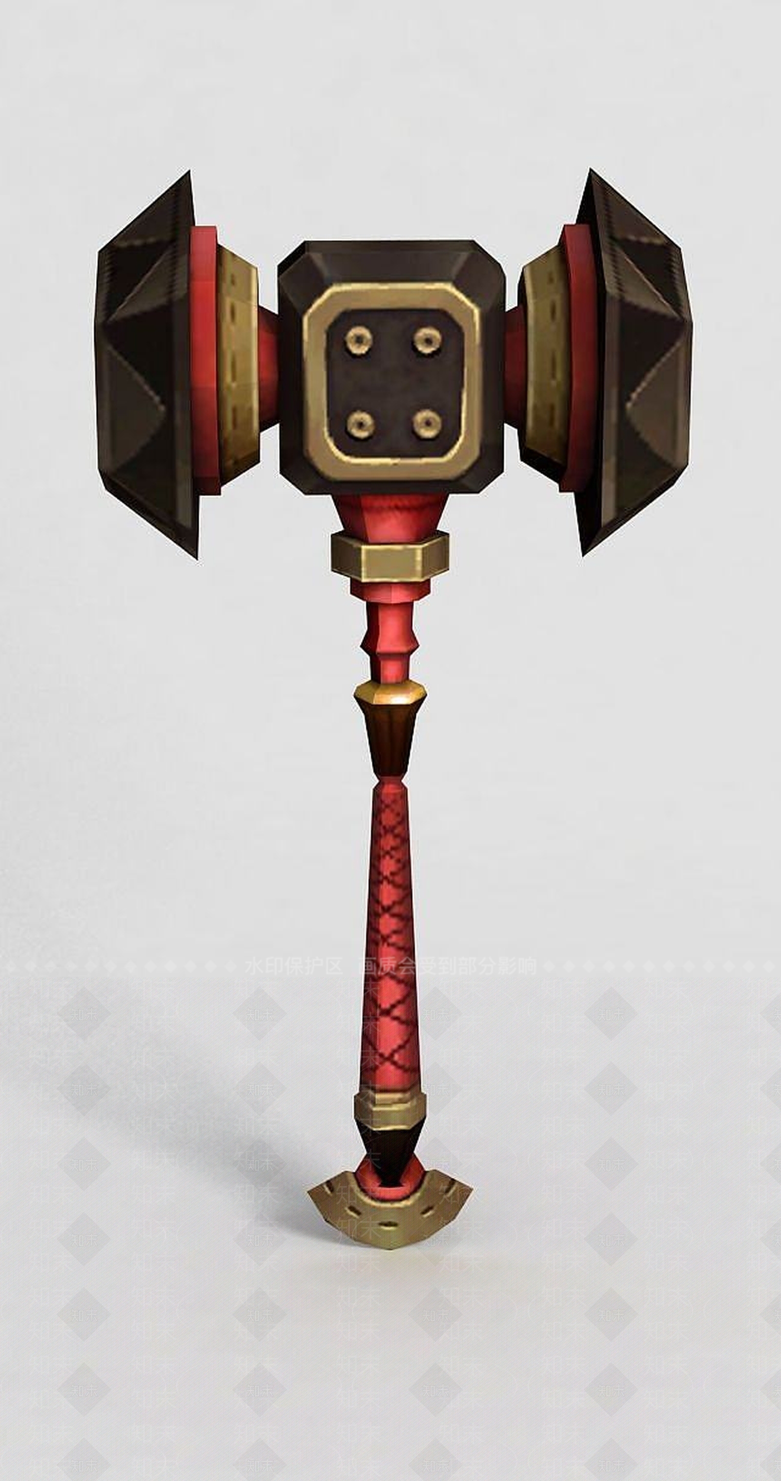 现代龙之谷武器斧头锤子3D模型下载【ID:1189461124】