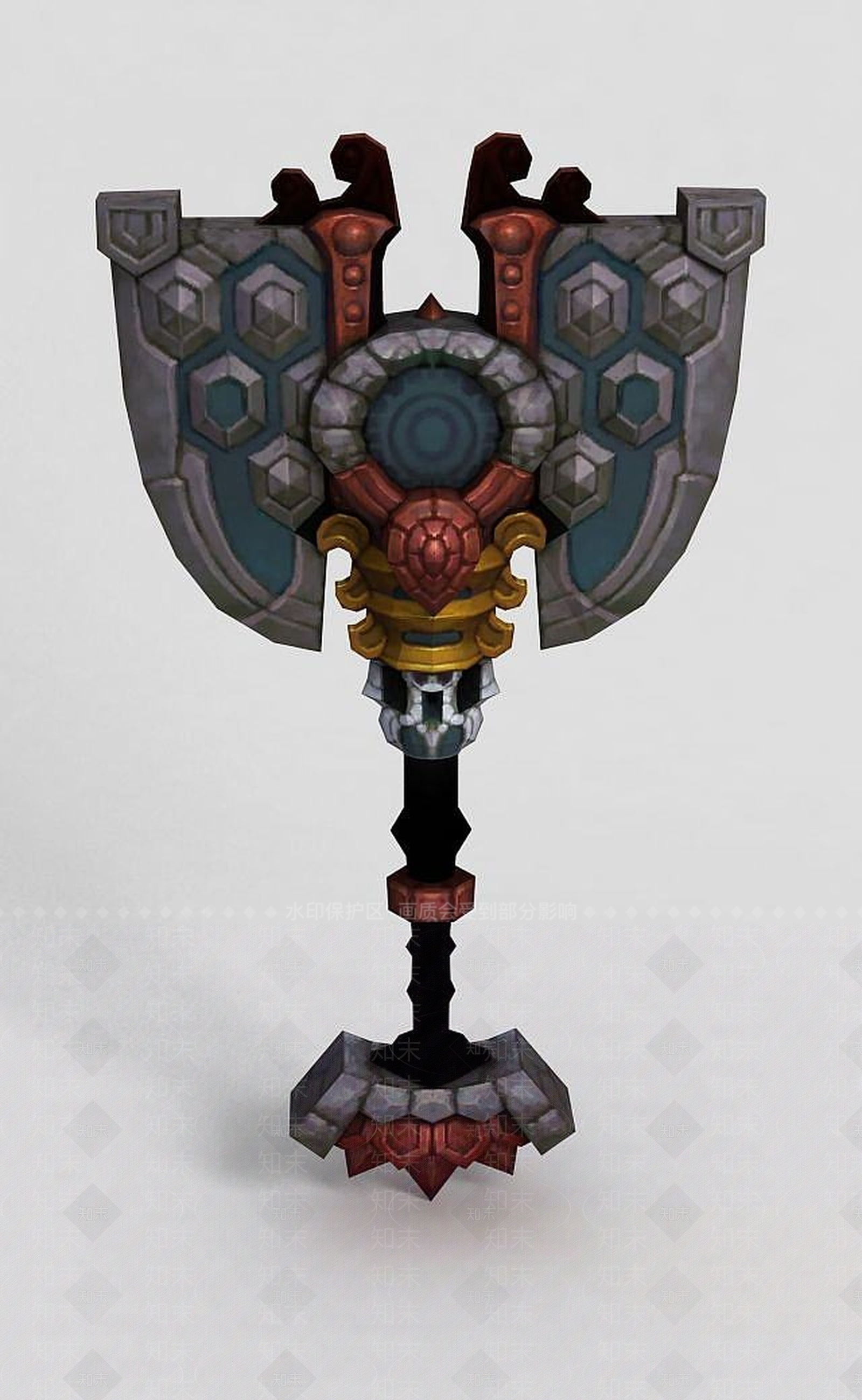 现代龙之谷武器斧头锤子3D模型下载【ID:1189461552】