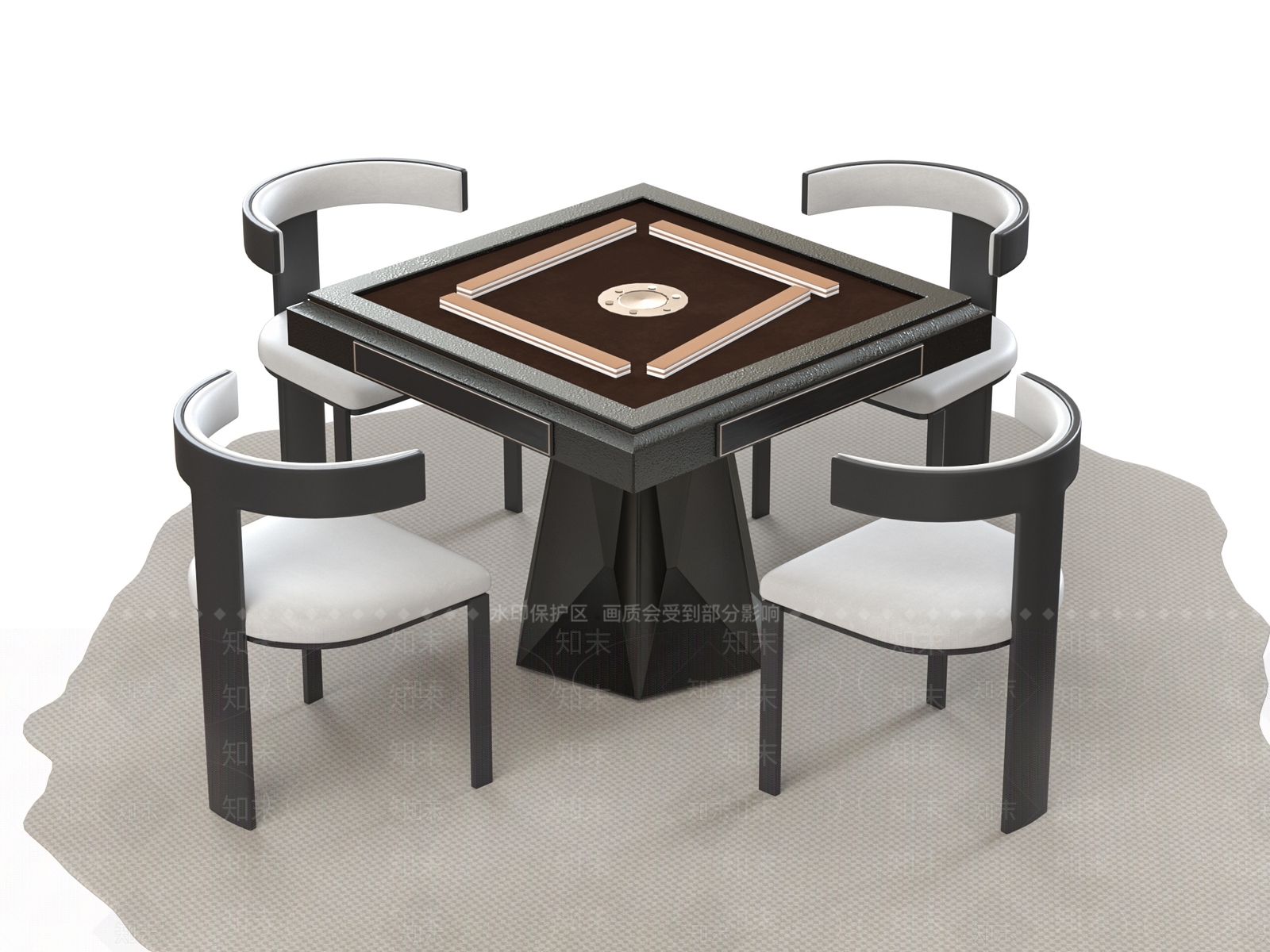 麻将桌3D模型下载【ID:1189463151】