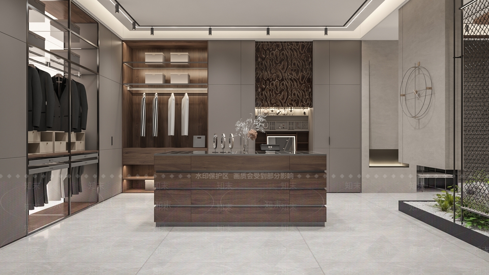 现代轻奢衣帽间3D模型下载【ID:1189474582】