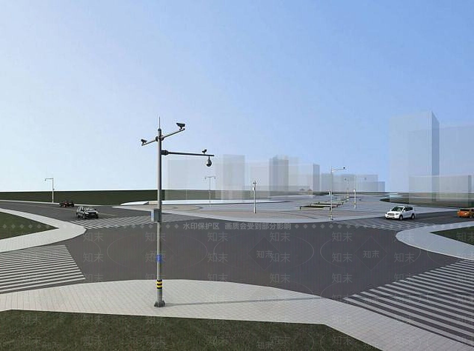 现代高杆高清摄像头3D模型下载【ID:1189464300】
