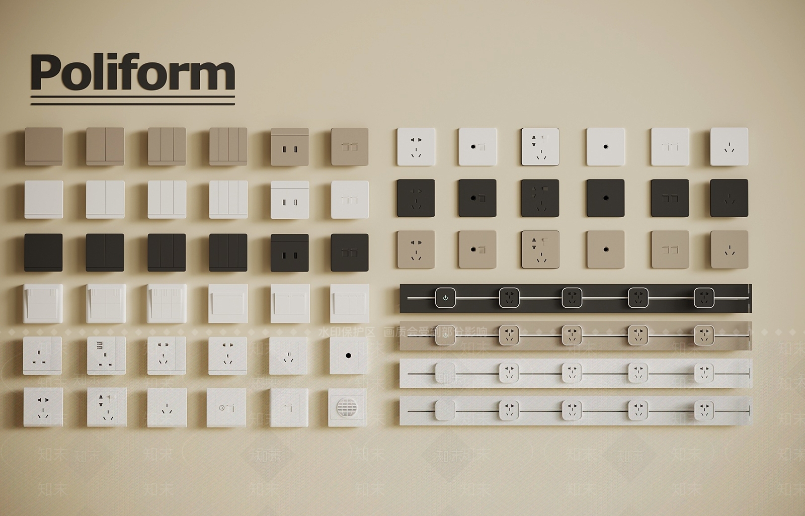 开关插座SU模型下载【ID:1189464698】