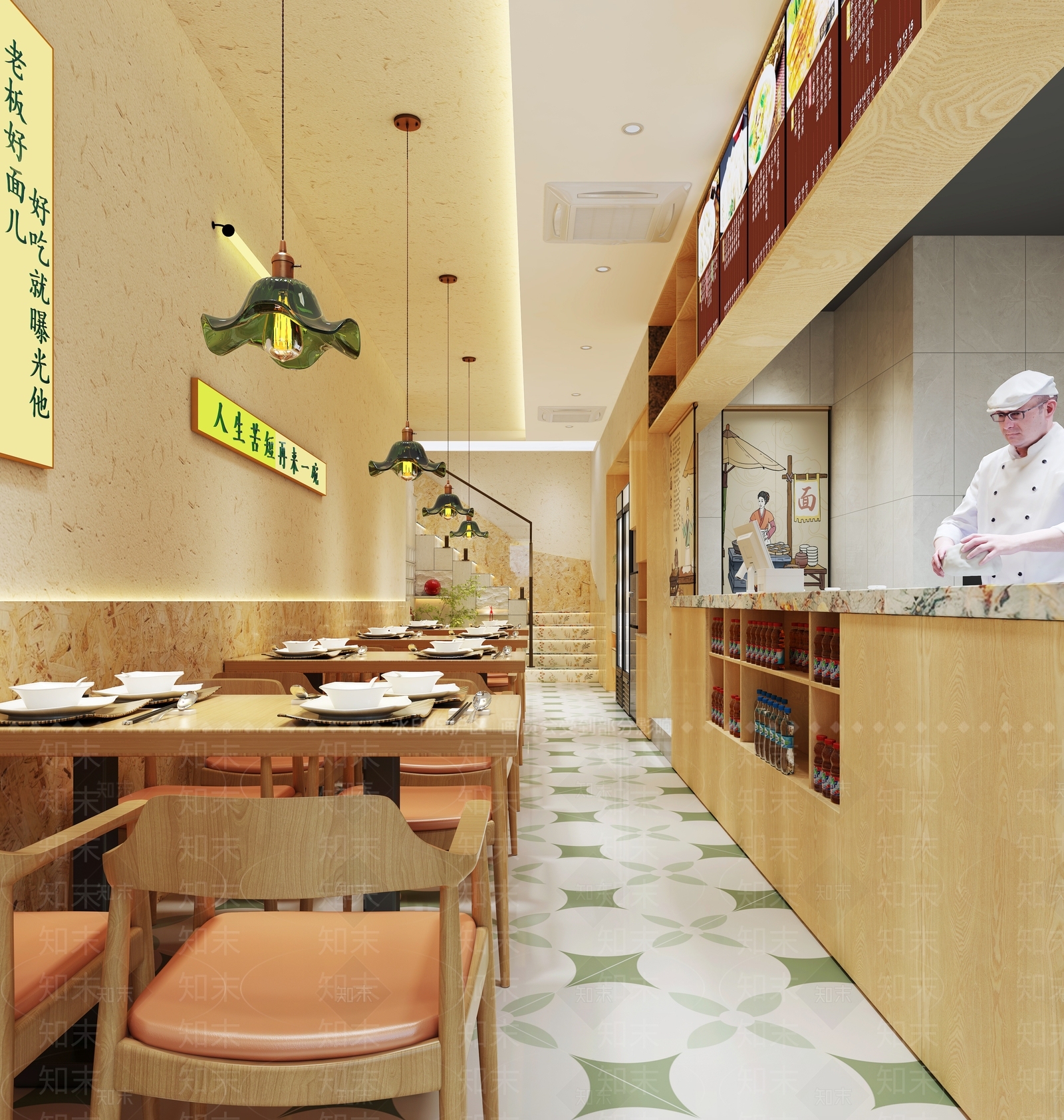原木现代快餐店3D模型下载【ID:1189465900】