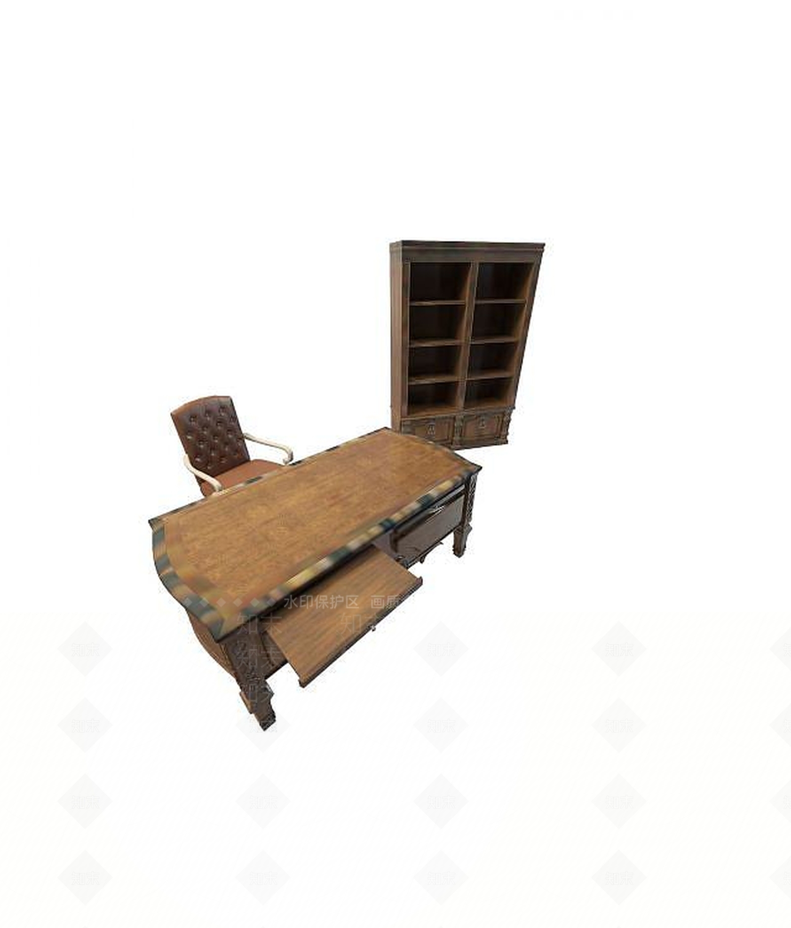 现代书桌椅3D模型下载【ID:1189466838】