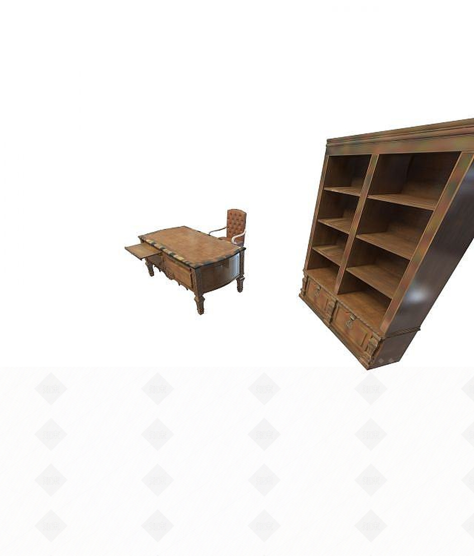 现代书桌椅3D模型下载【ID:1189466838】