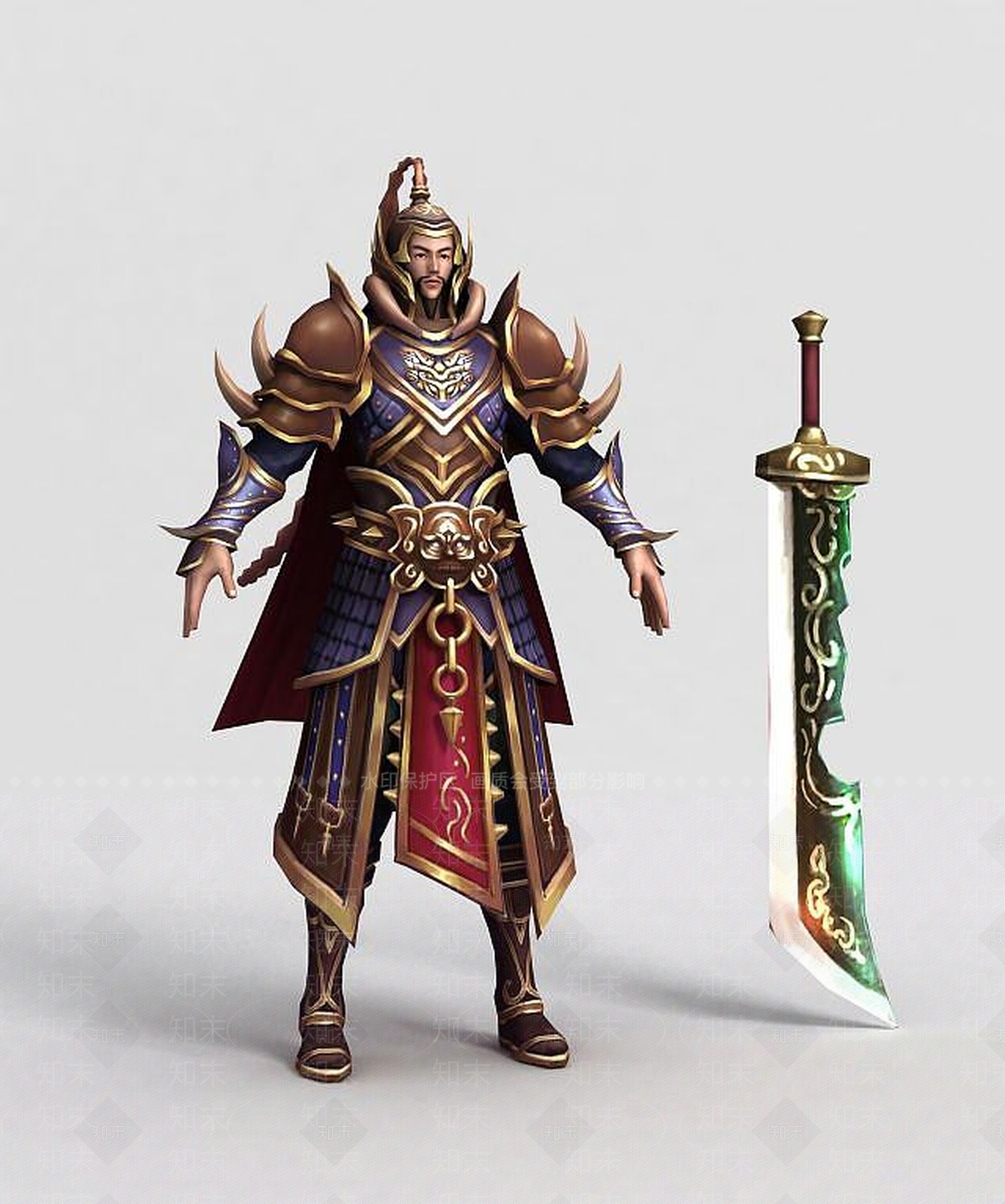 现代游戏人物角色刺陵妖王3D模型下载【ID:1189467017】