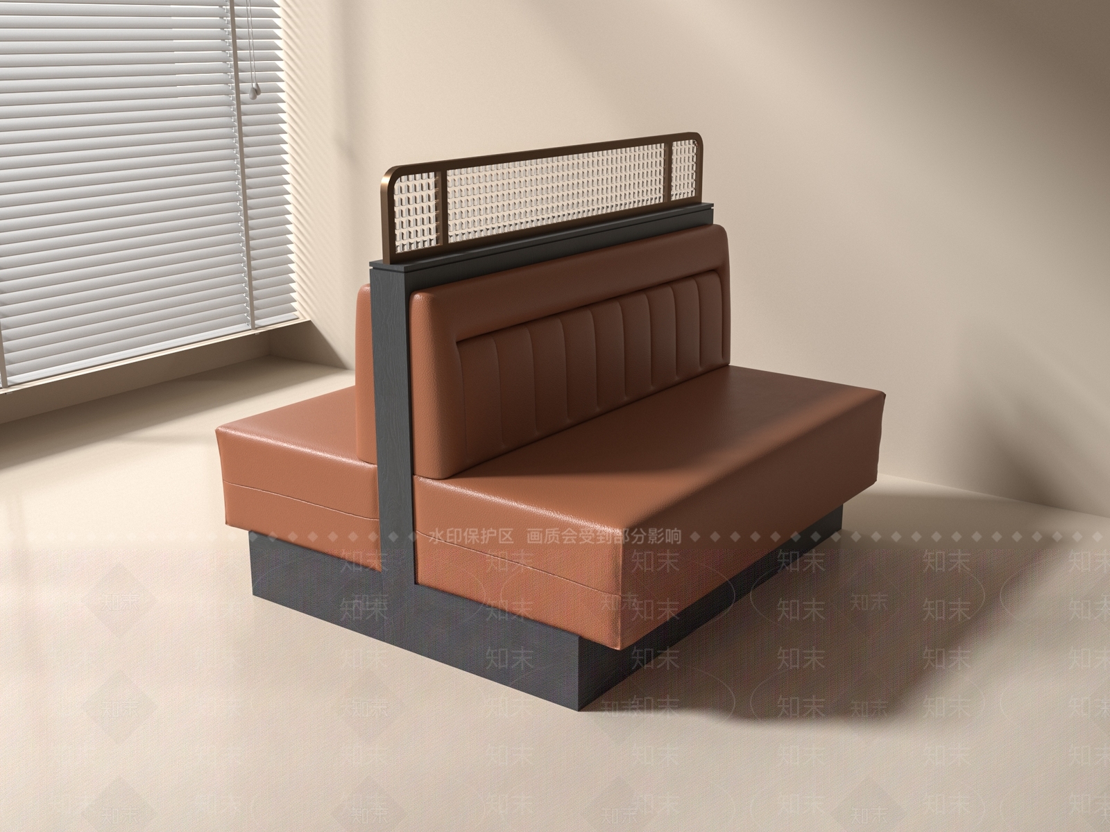 现代卡座沙发3D模型下载【ID:1189468730】