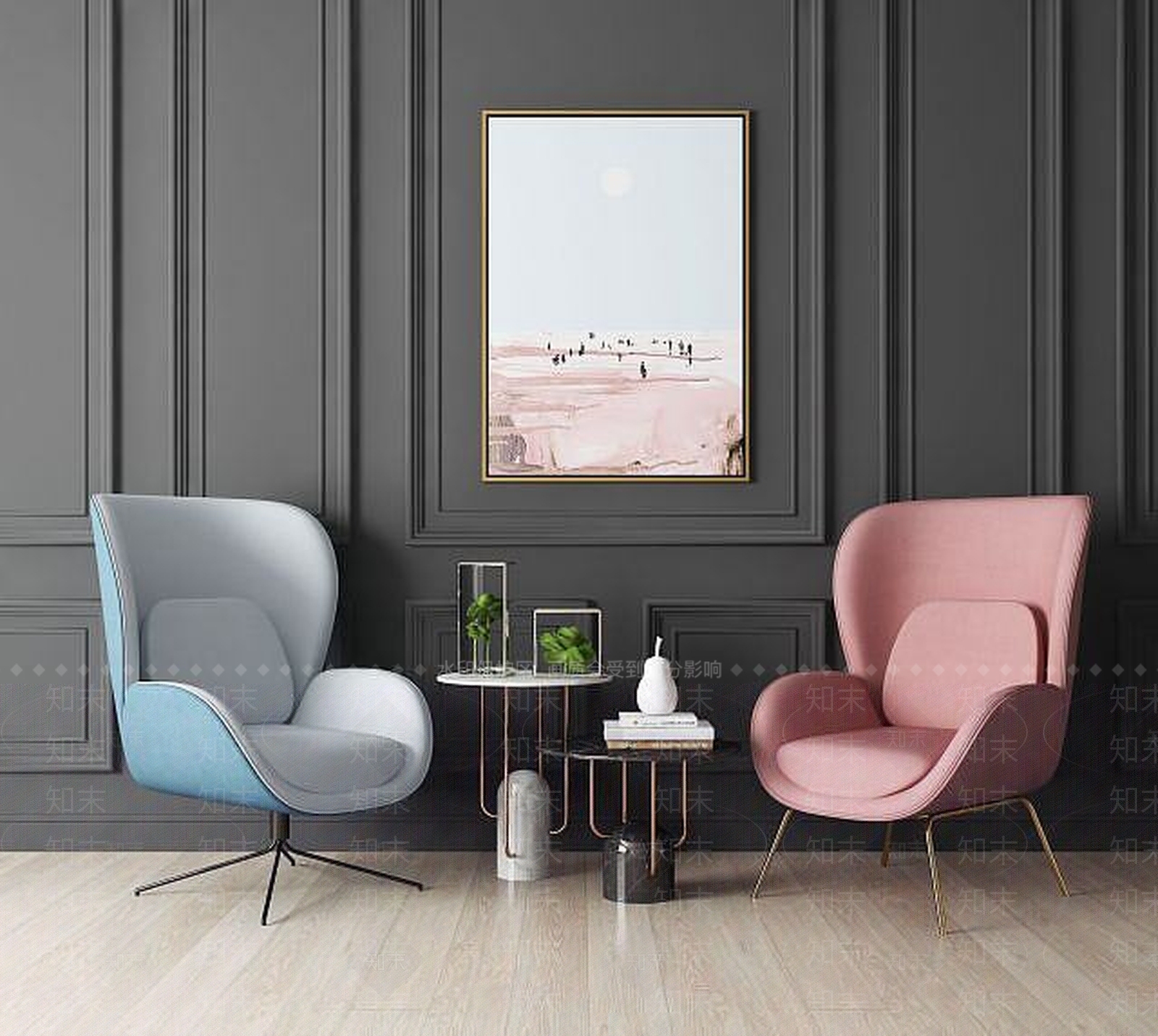 现代单人休闲沙发椅3D模型下载【ID:1189470055】