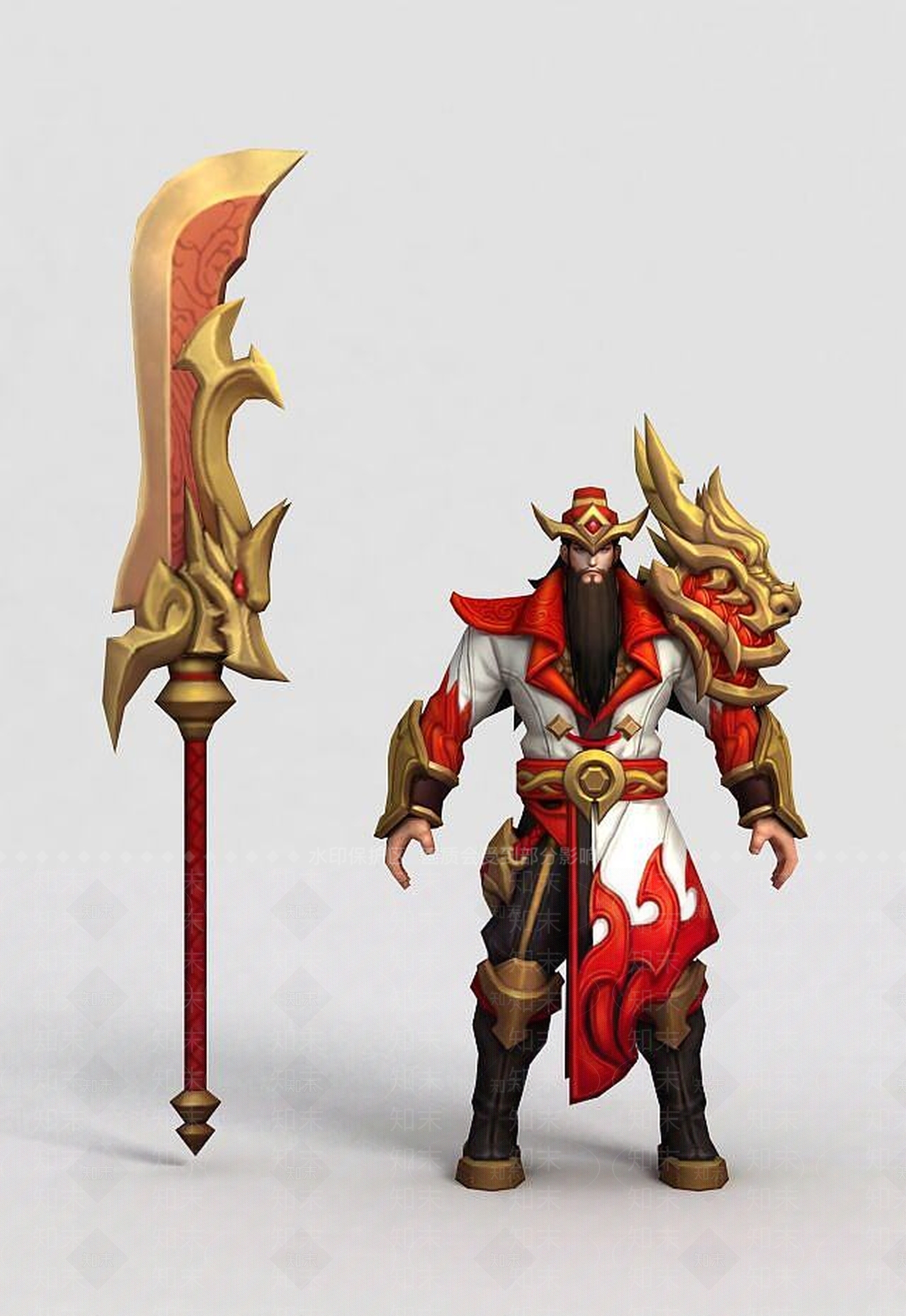 现代王者荣耀游戏人物男角色3D模型下载【ID:1189470934】