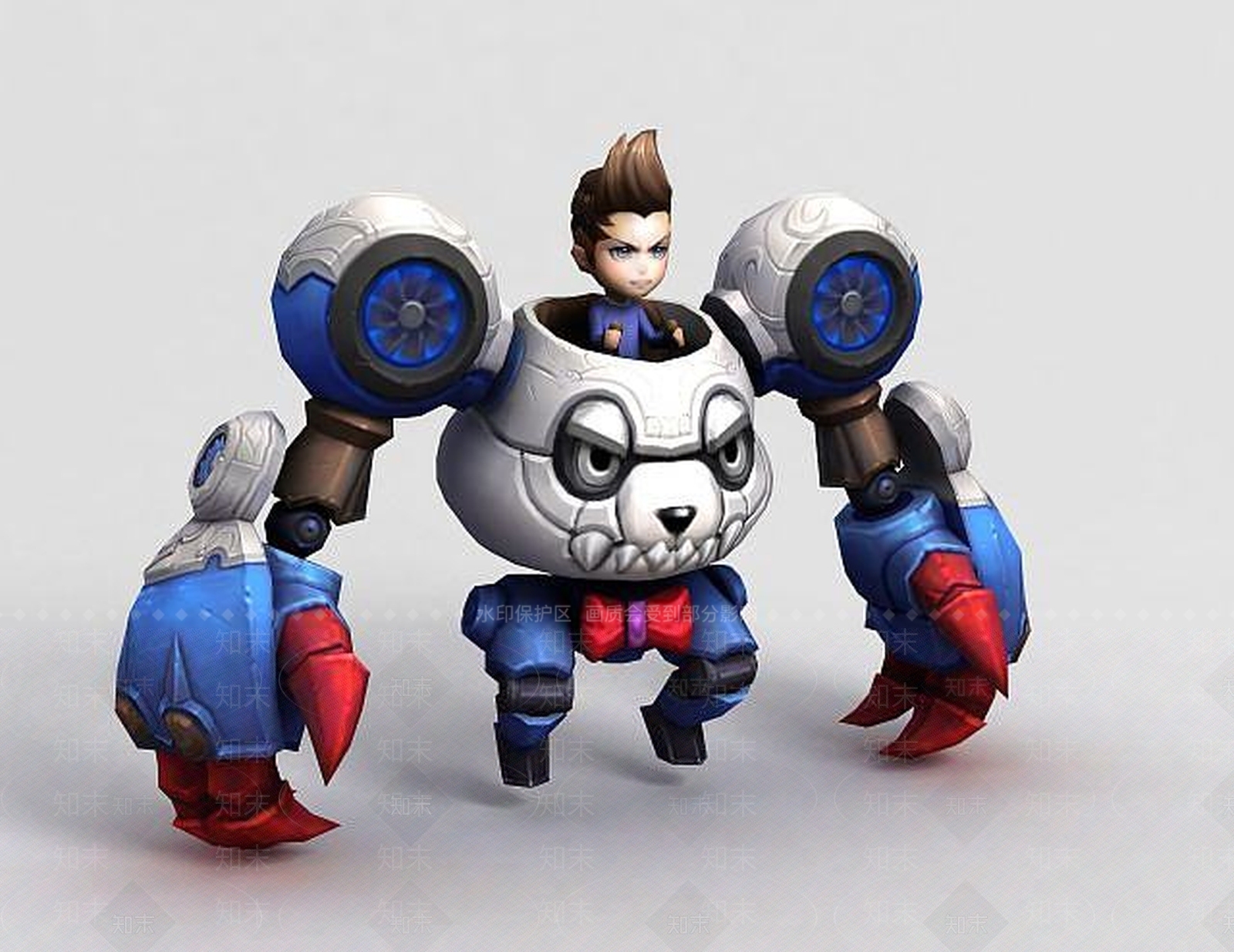 现代王者荣耀游戏人物男角色3D模型下载【ID:1189471344】