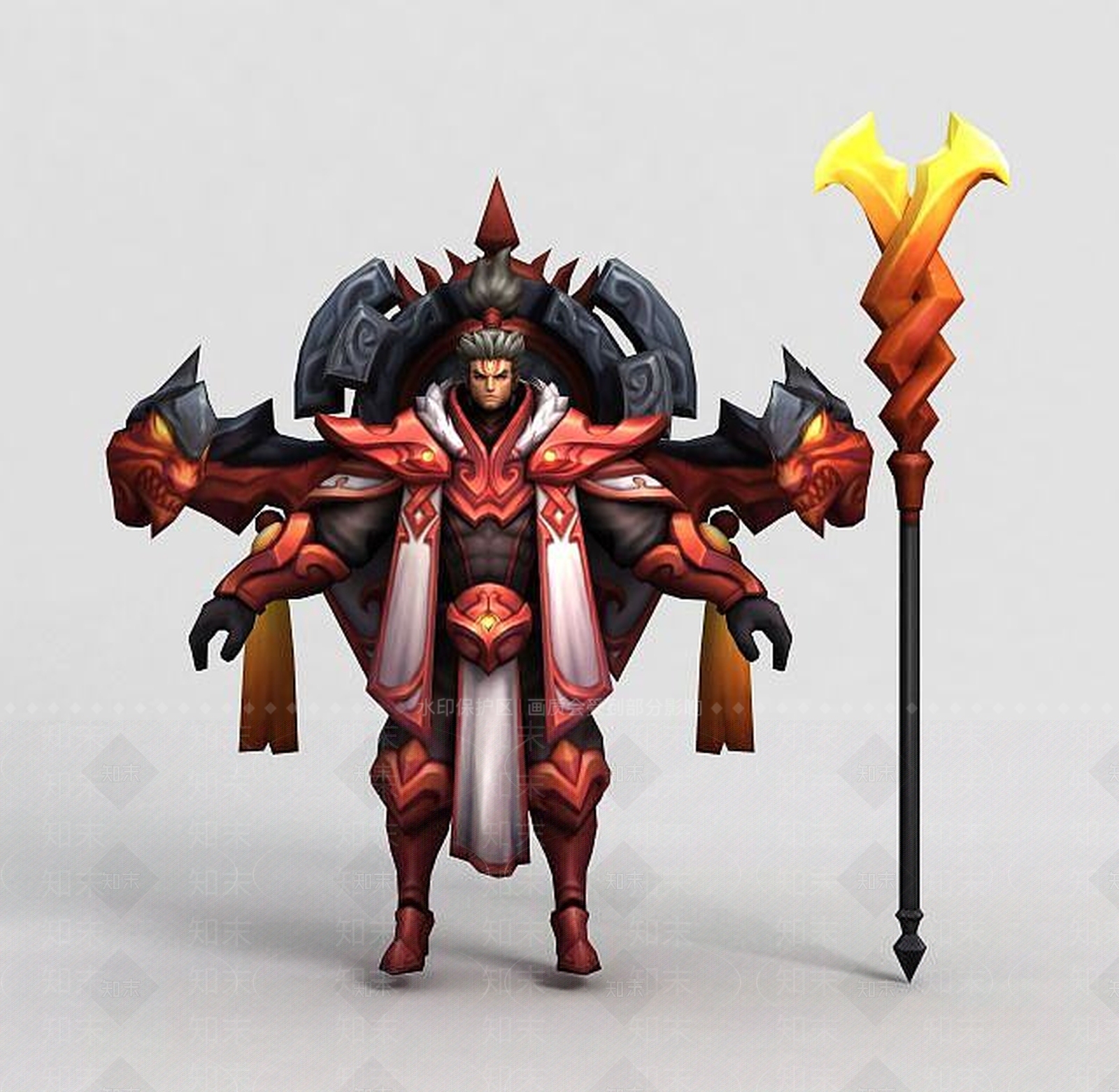 现代王者荣耀游戏人物角色3D模型下载【ID:1189471399】