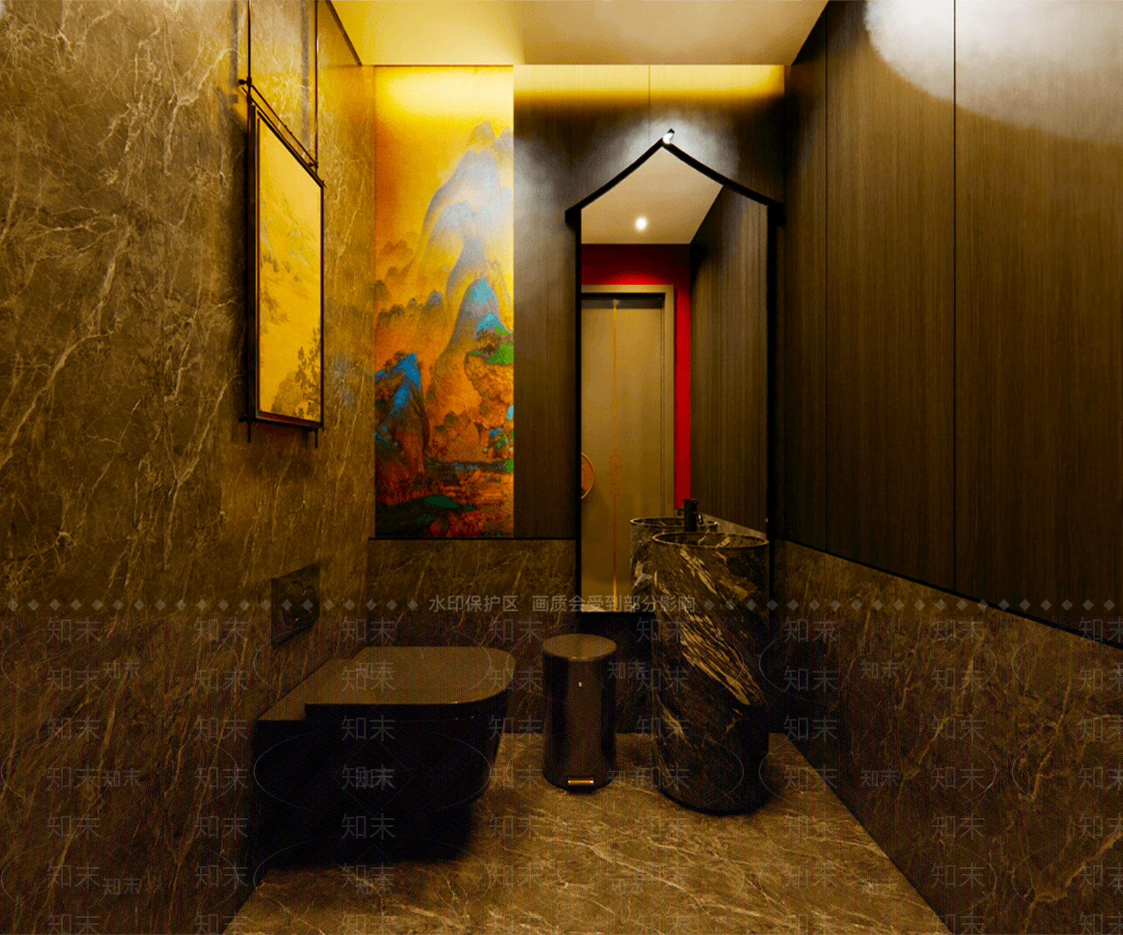 新中式现代中餐厅SU模型下载【ID:1189474878】