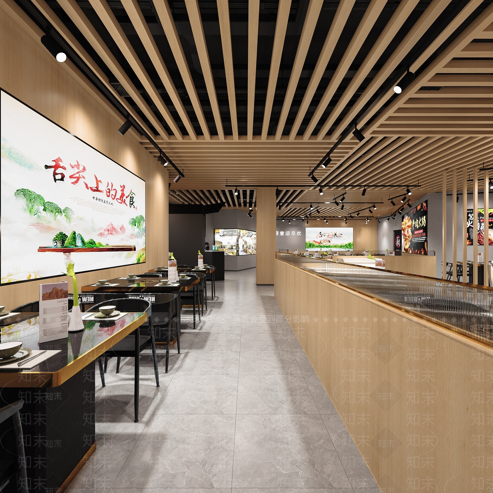 现代工业火锅店3D模型下载【ID:1189475212】