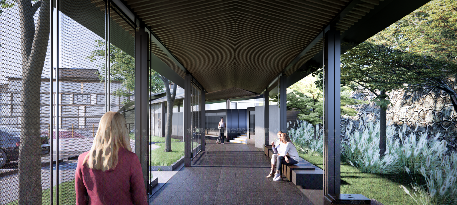 中式新中式廊架SU模型下载【ID:1189904584】