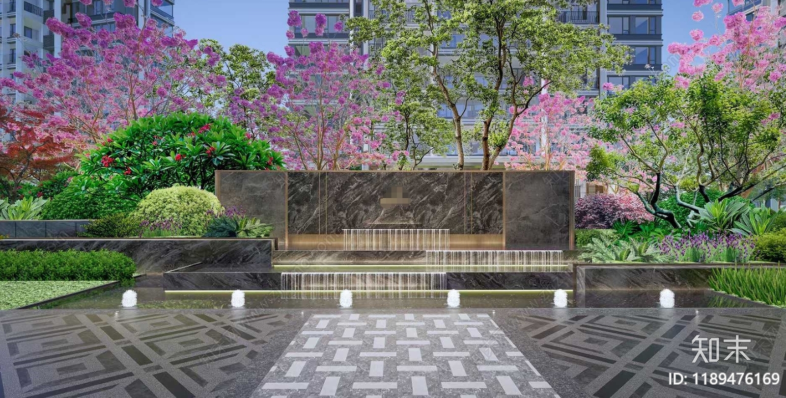 现代新中式水景施工图下载【ID:1189476169】