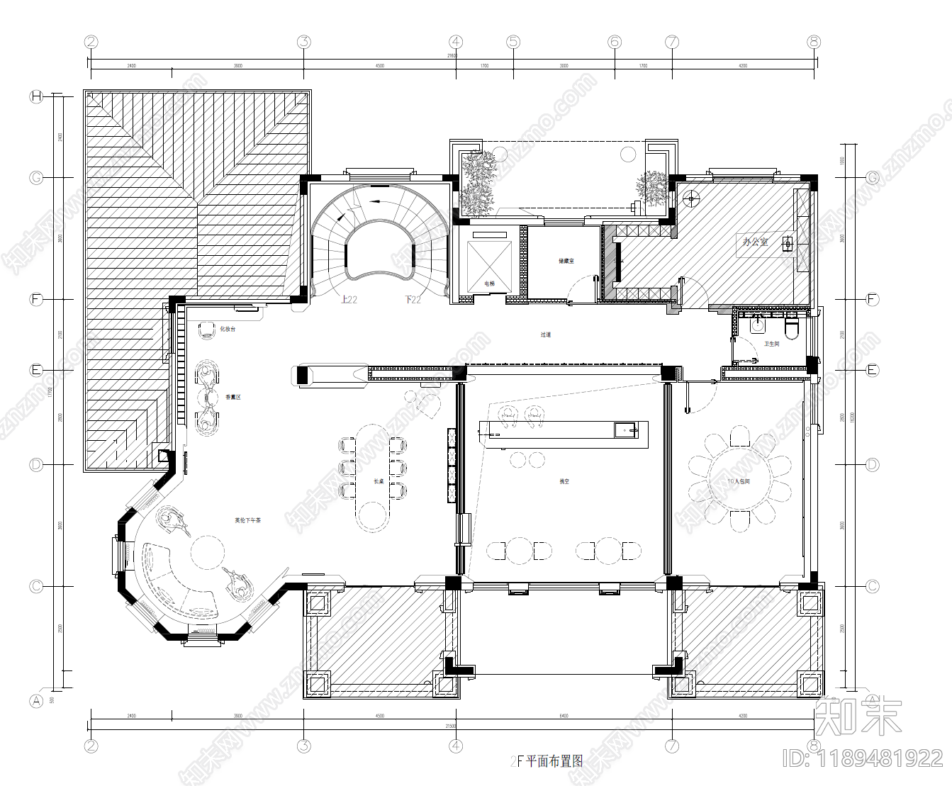 轻奢会所cad施工图下载【ID:1189481922】