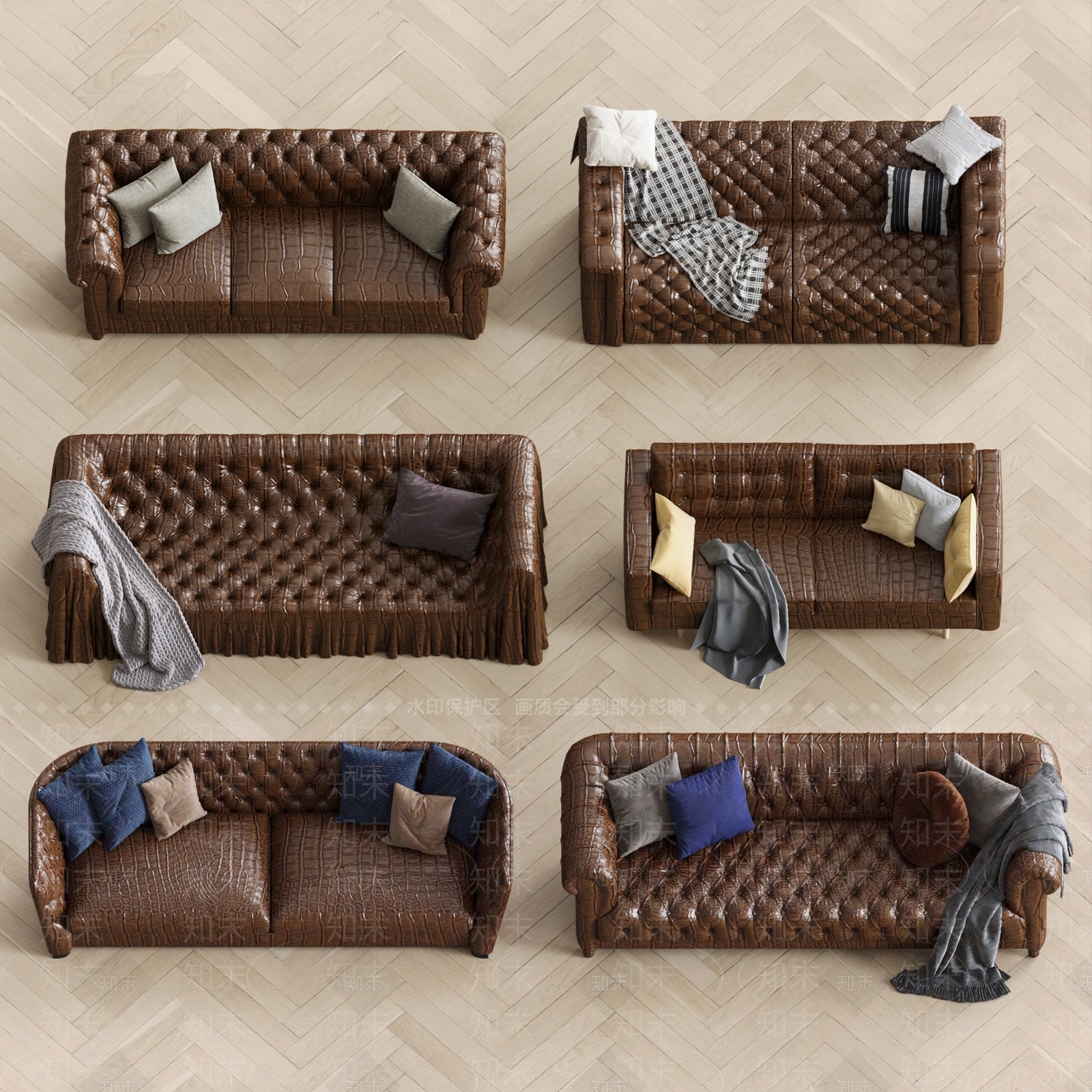 美式欧式沙发组合SU模型下载【ID:1189482760】