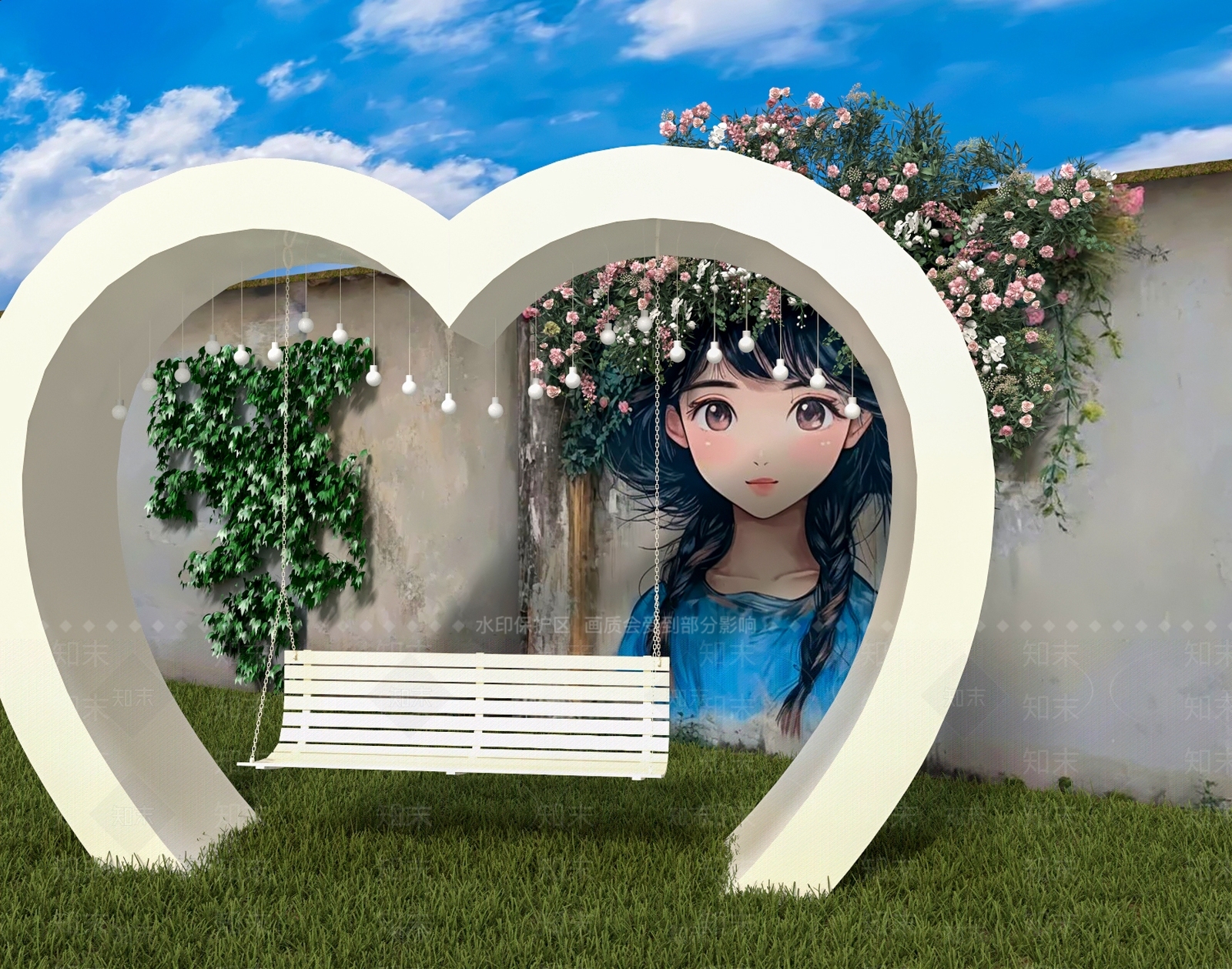 现代围墙3D模型下载【ID:1189500114】