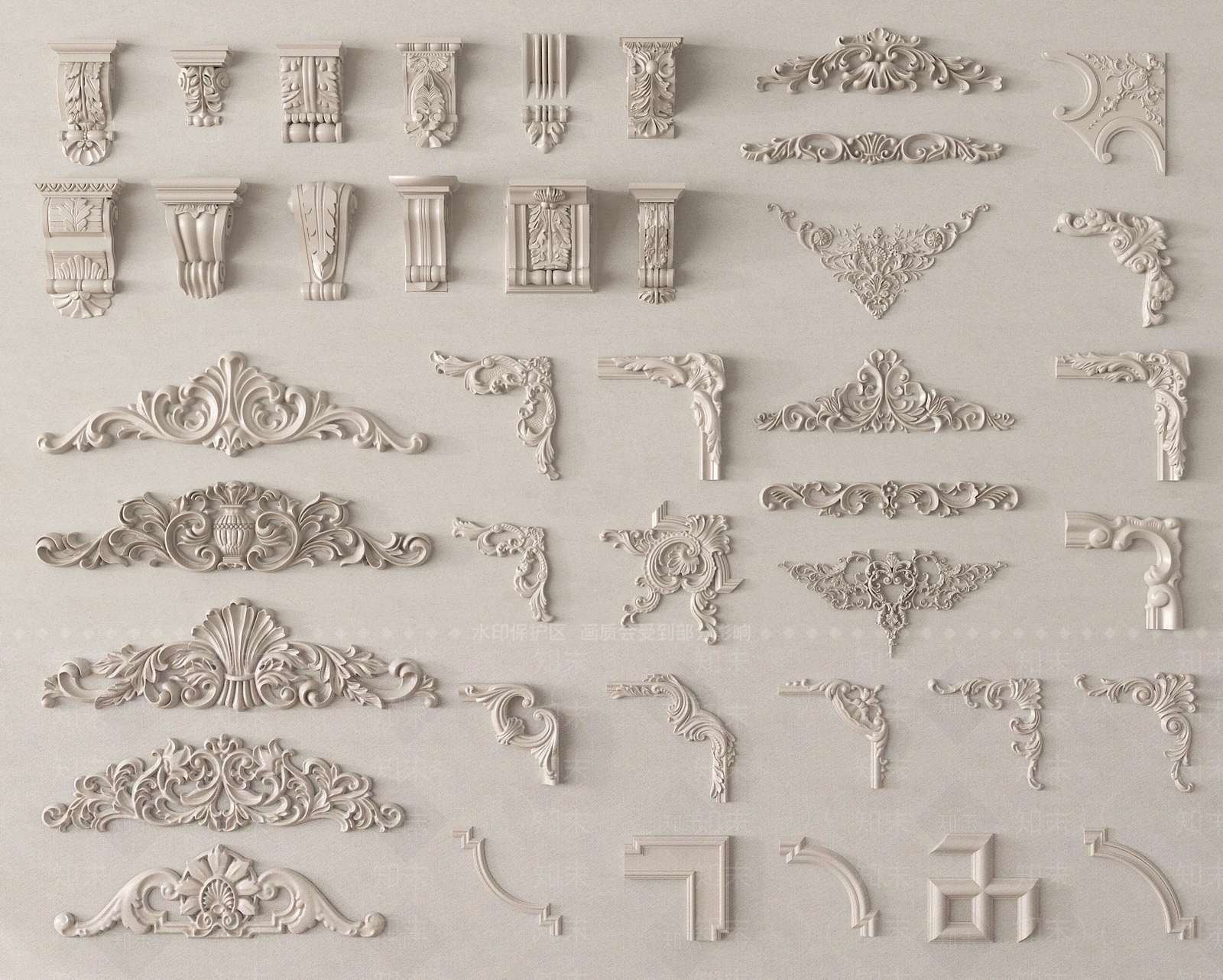 欧式雕花SU模型下载【ID:1189488843】