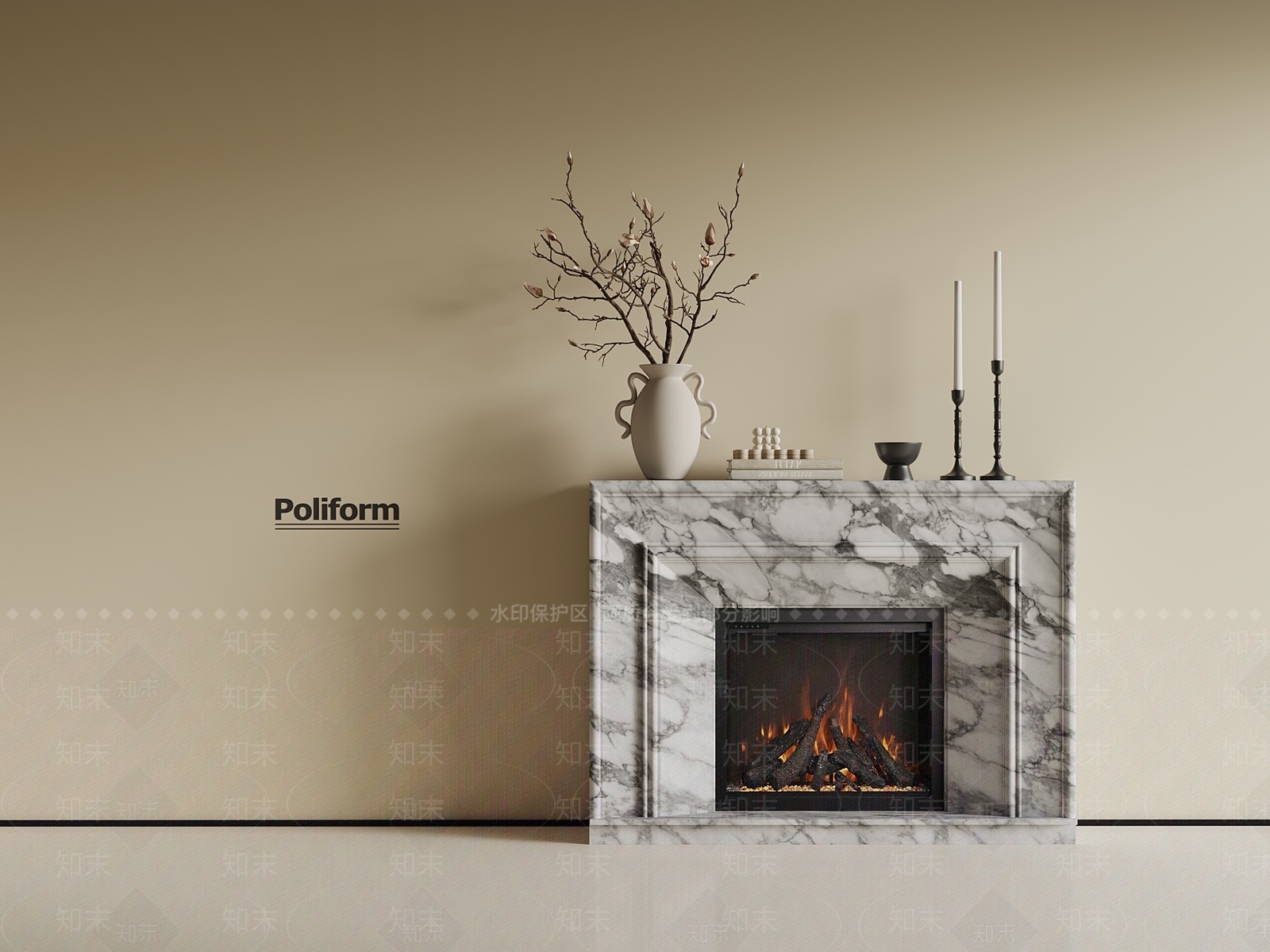 法式壁炉3D模型下载【ID:1189491544】