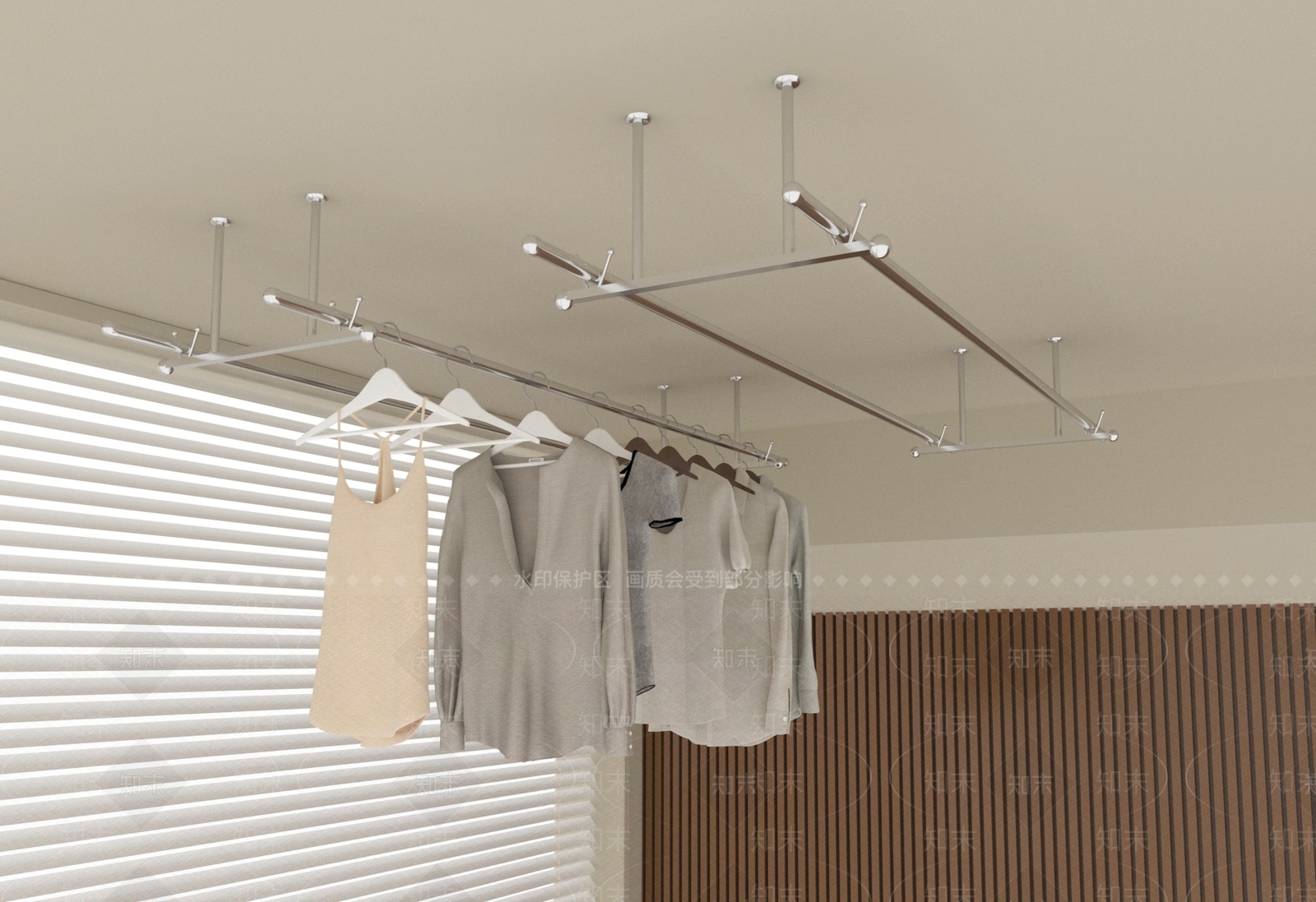 晾衣架SU模型下载【ID:1189495130】