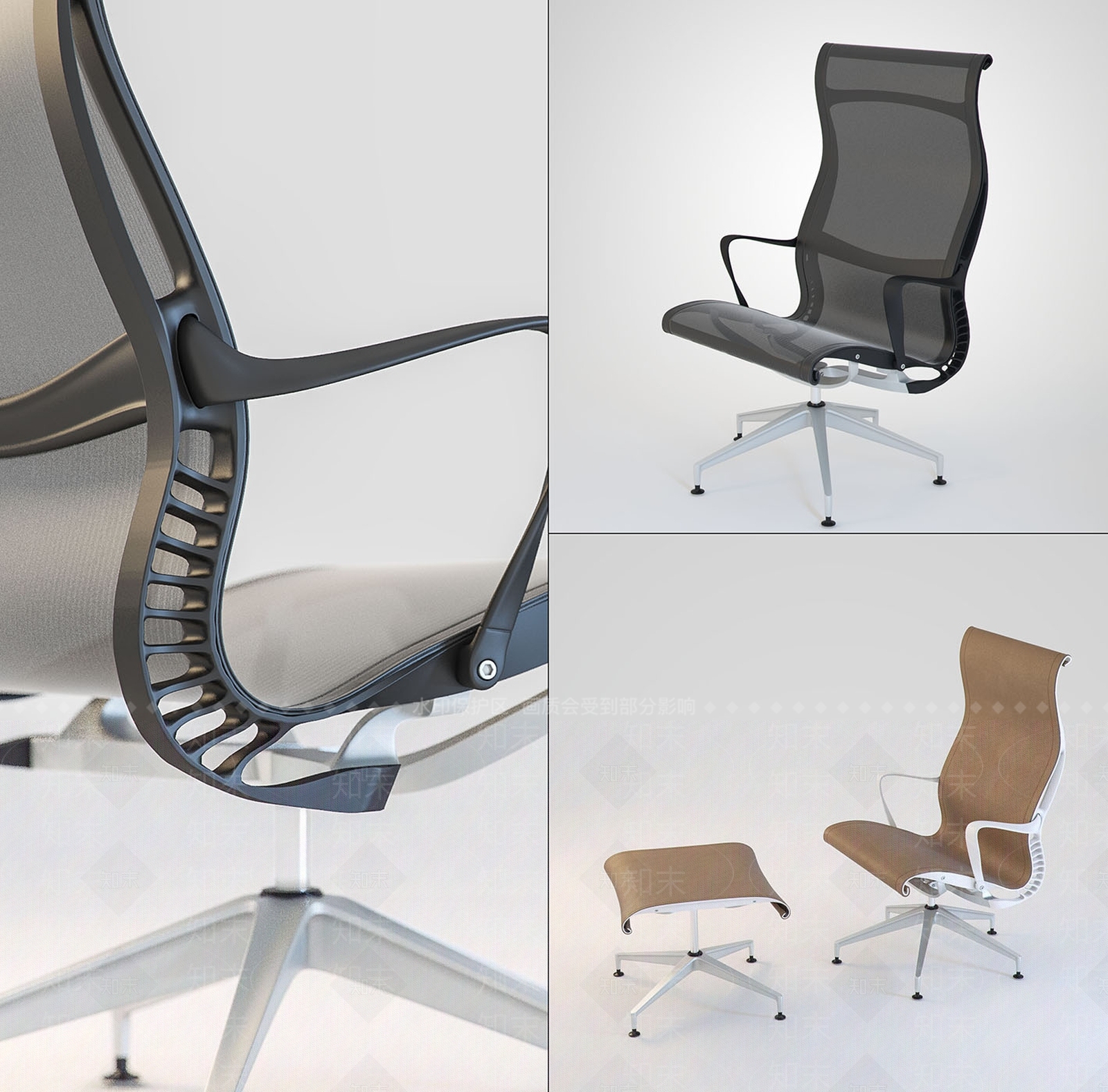 现代办公椅3D模型下载【ID:1189497258】