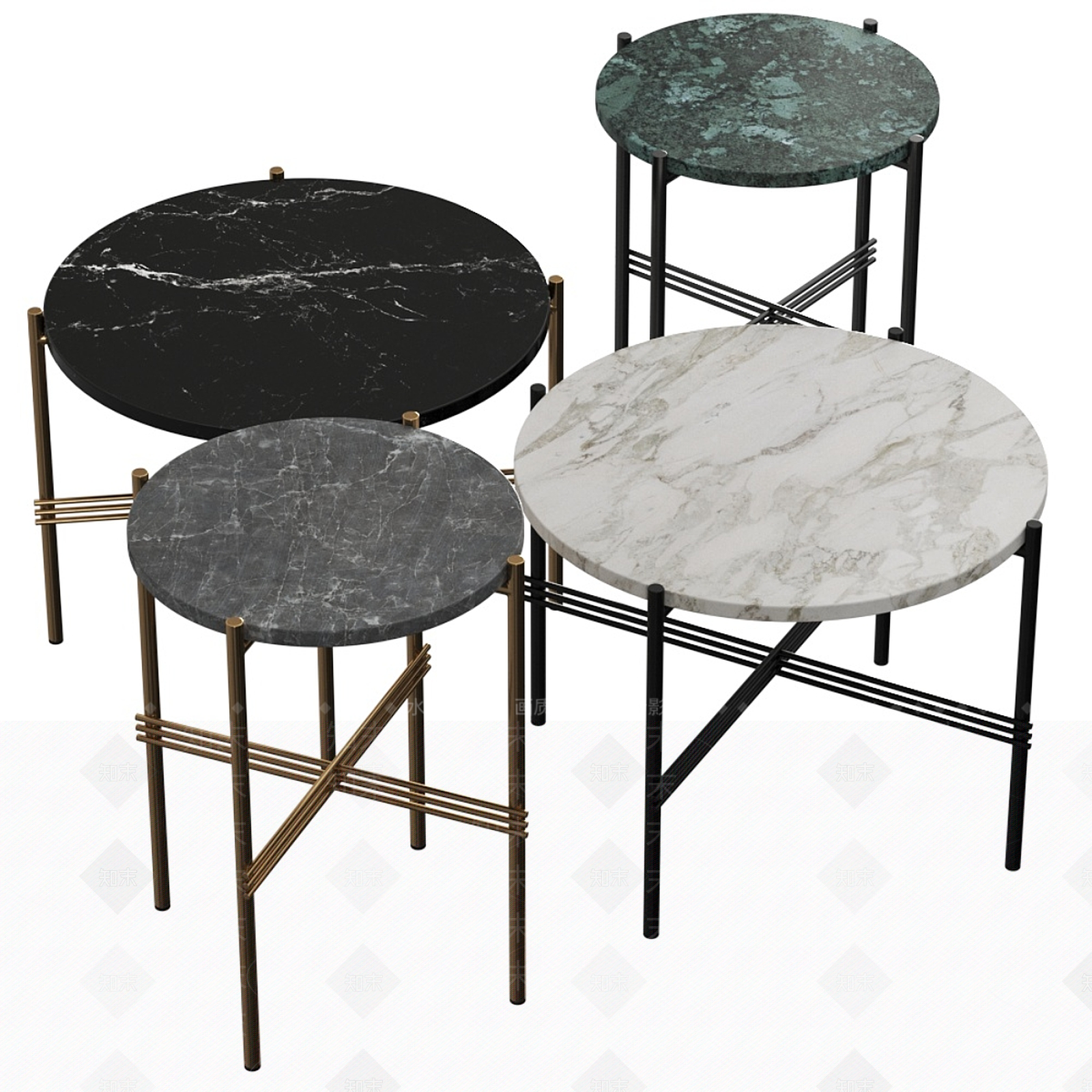 轻奢极简边几3D模型下载【ID:1189501191】