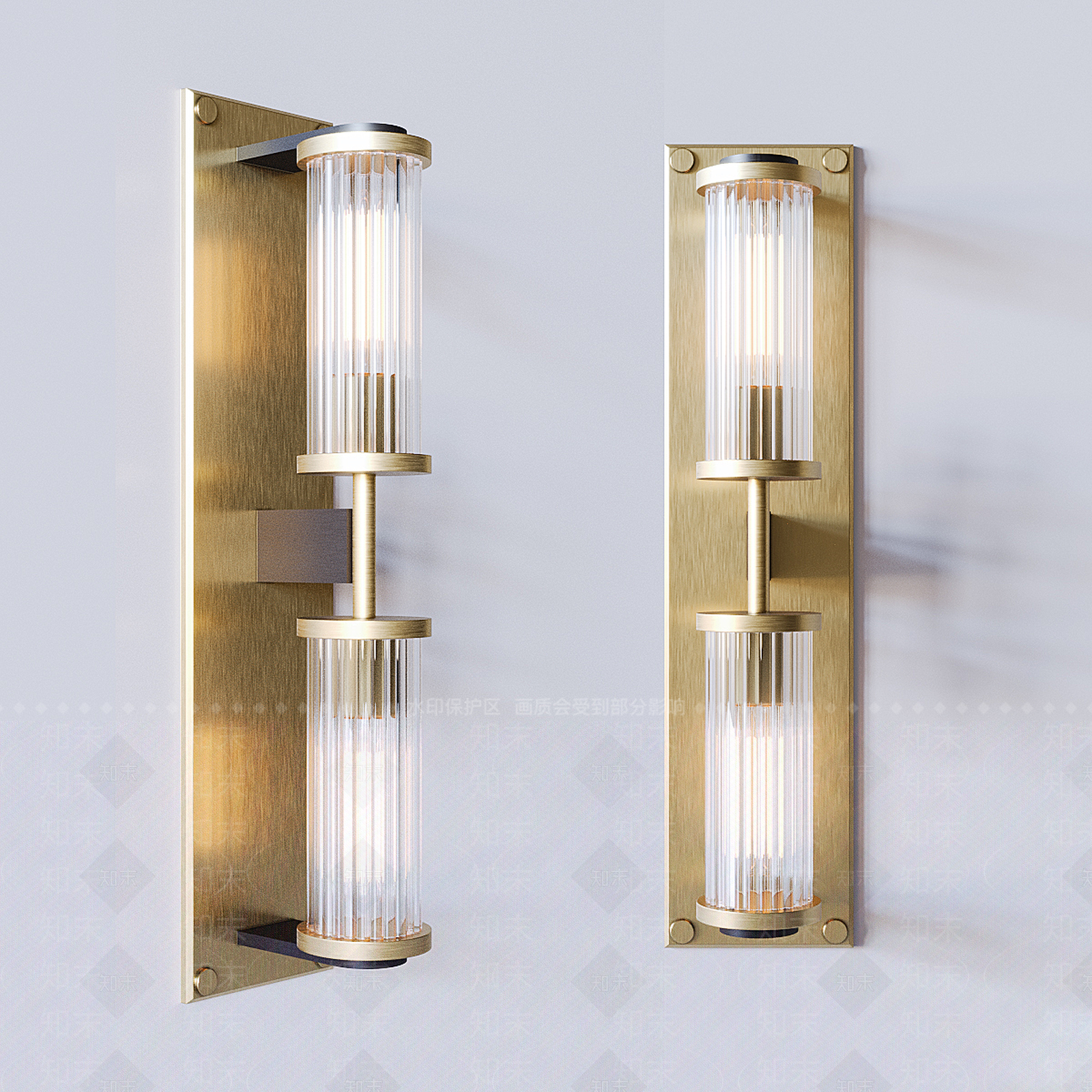 新中式轻奢壁灯3D模型下载【ID:1189502629】