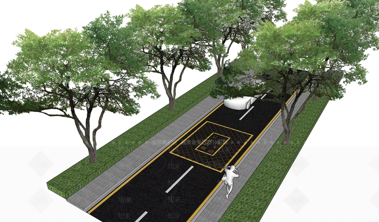 现代道路SU模型下载【ID:1189504362】
