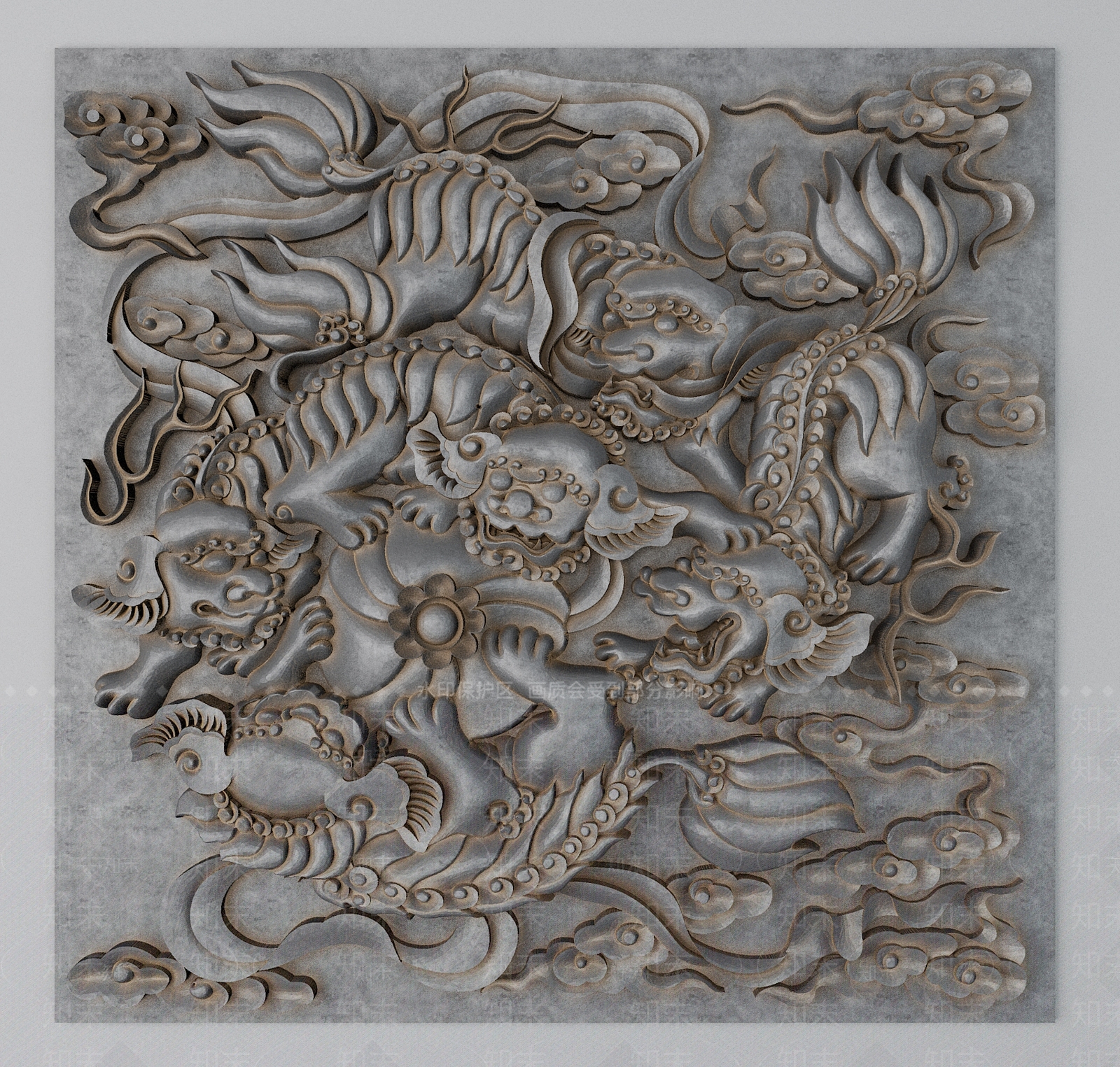 中式雕花3D模型下载【ID:1189508170】