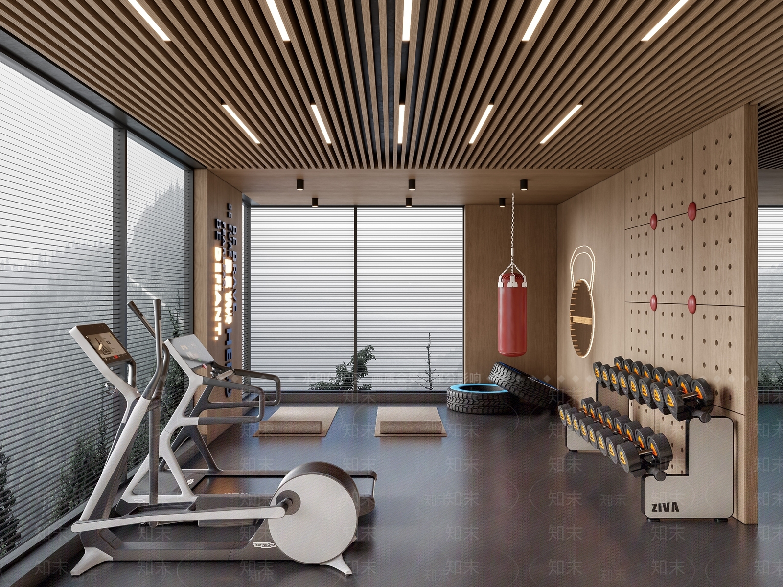 现代健身房3D模型下载【ID:1189510188】