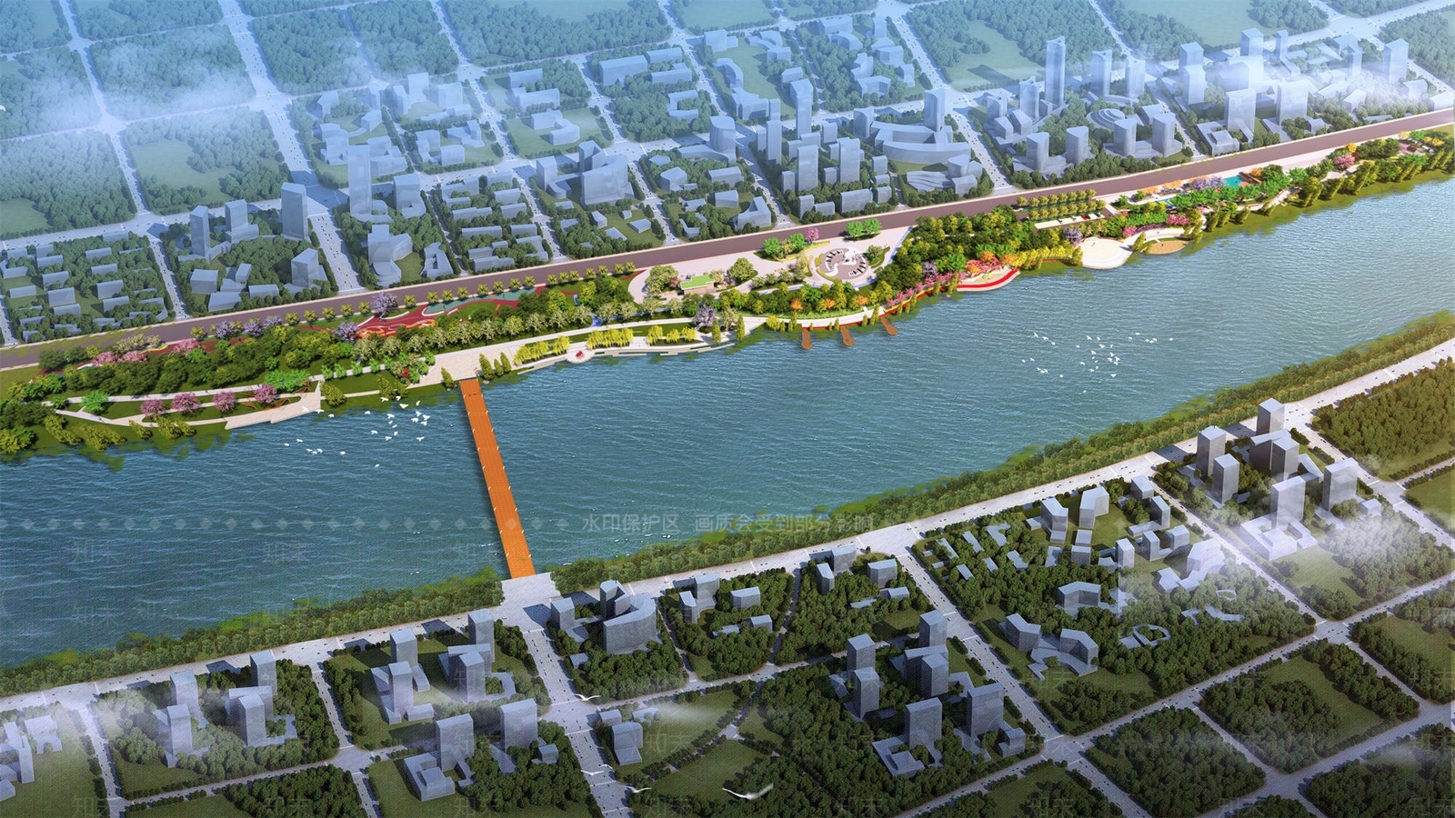 现代滨水景观SU模型下载【ID:1189892667】