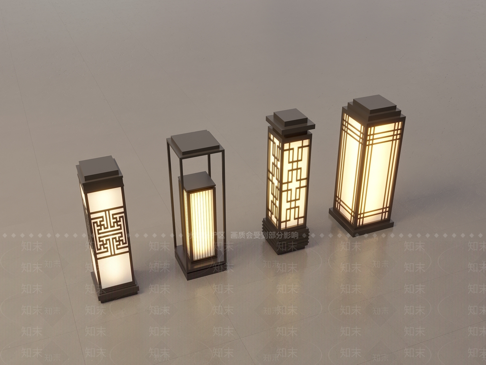新中式其他户外灯3D模型下载【ID:1189513403】