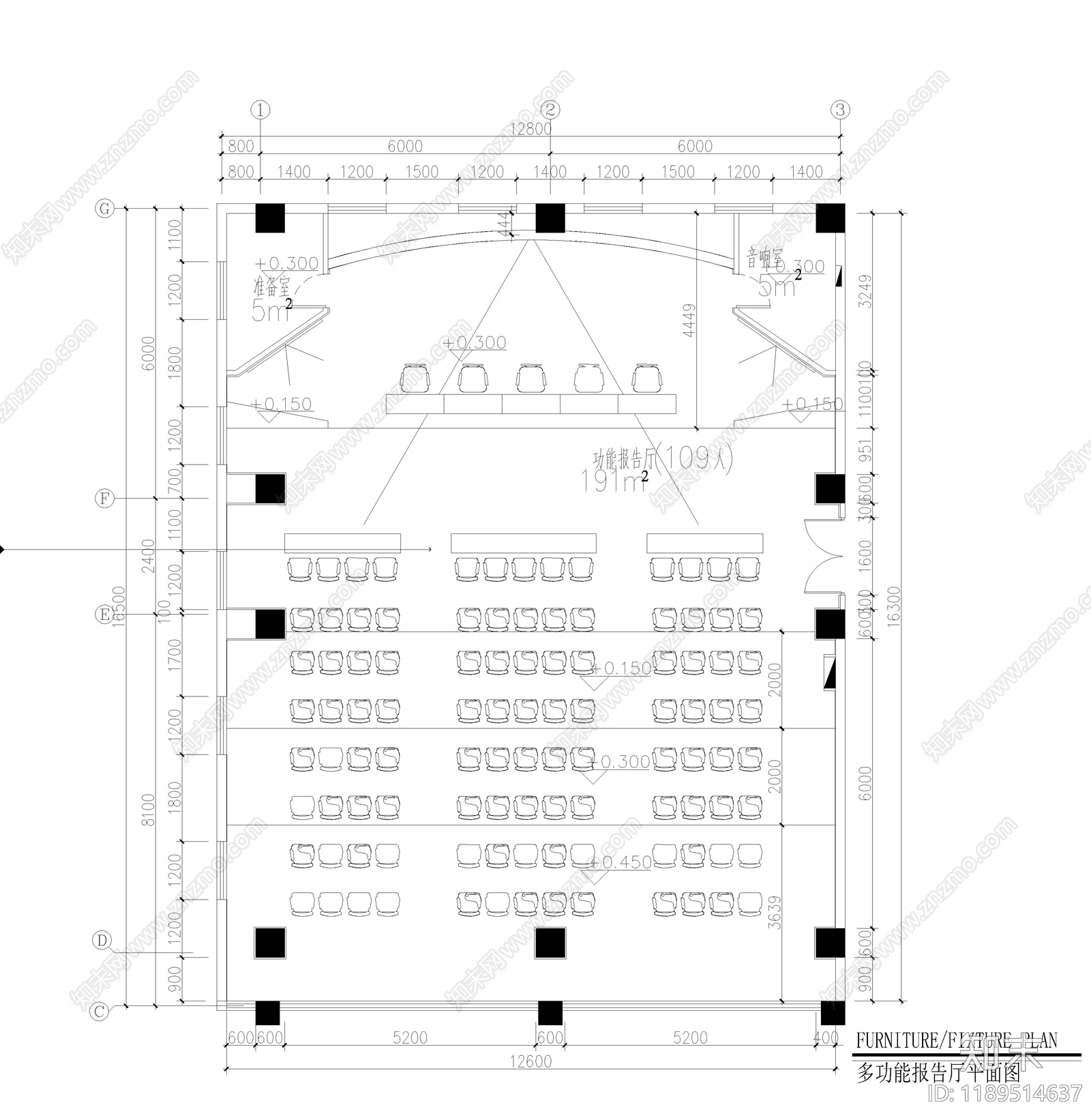 现代其他工装空间cad施工图下载【ID:1189514637】