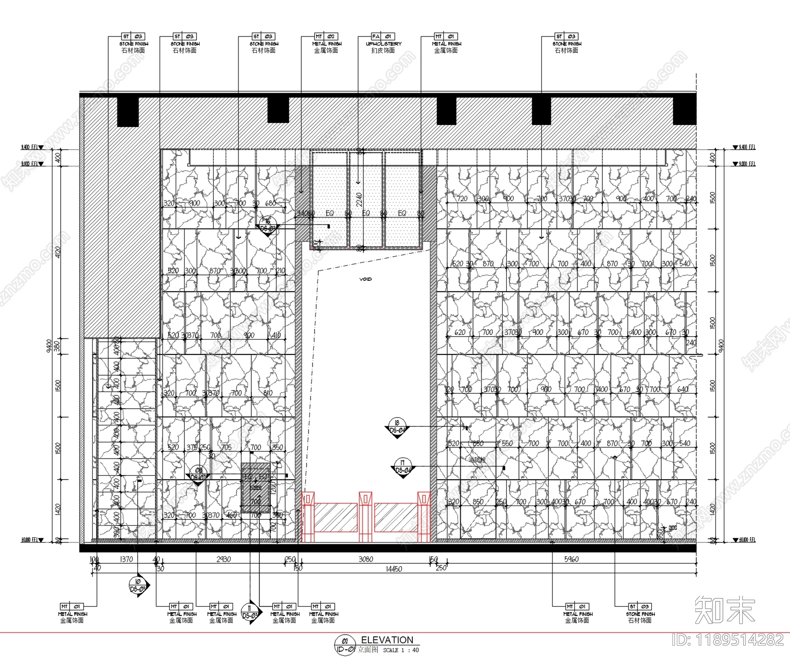 办公大堂cad施工图下载【ID:1189514282】