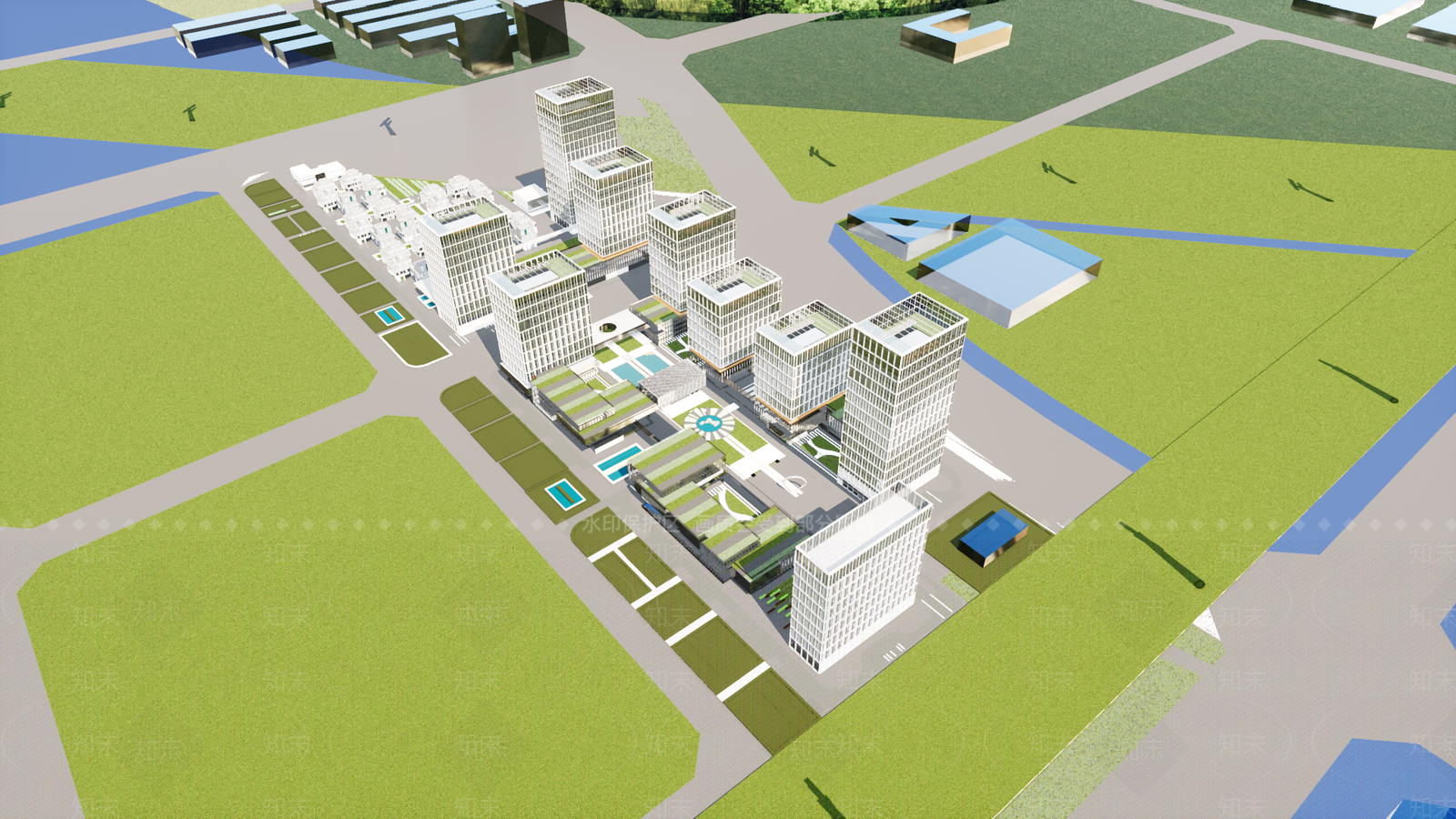 现代办公楼SU模型下载【ID:1189518085】