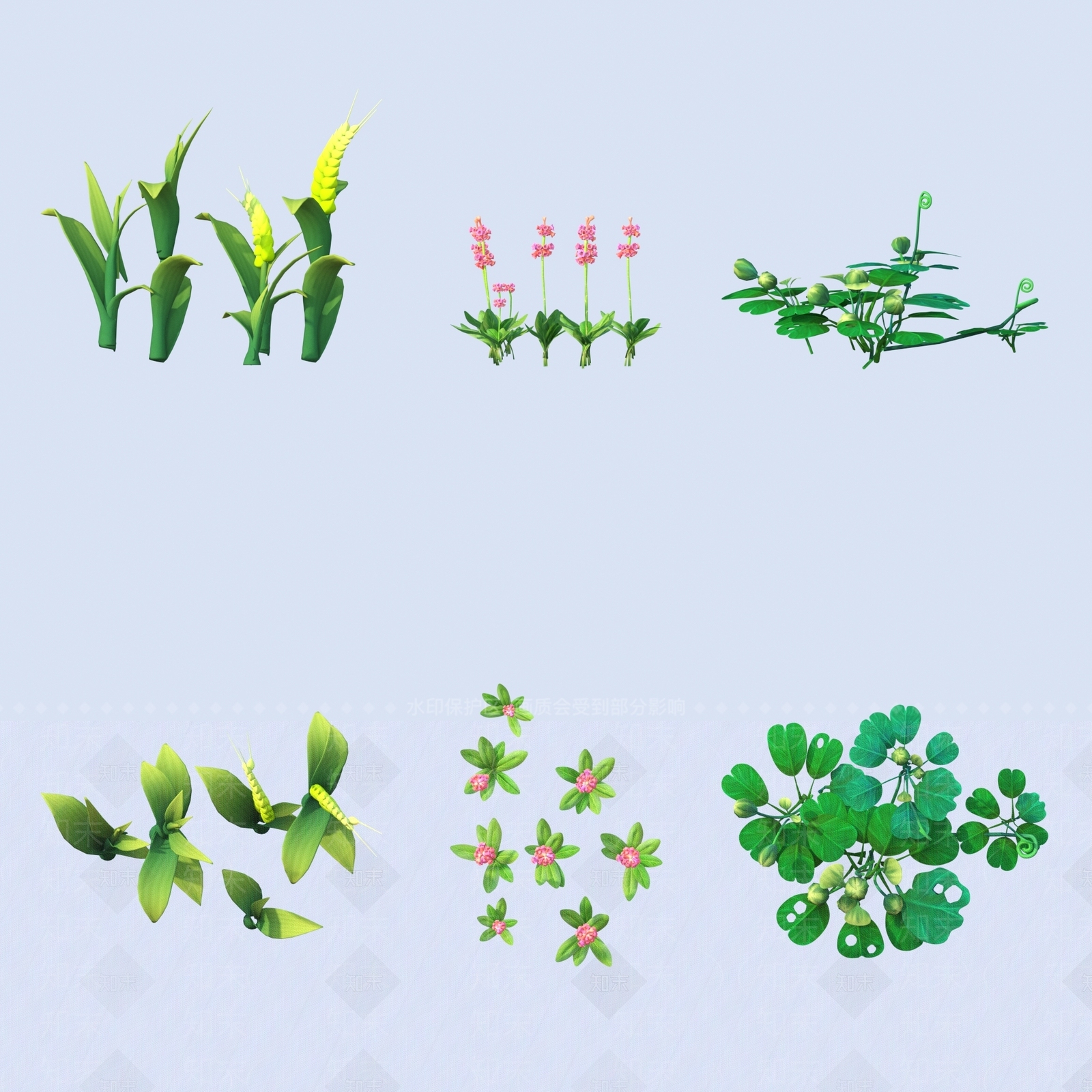 花草组合3D模型下载【ID:1189517616】