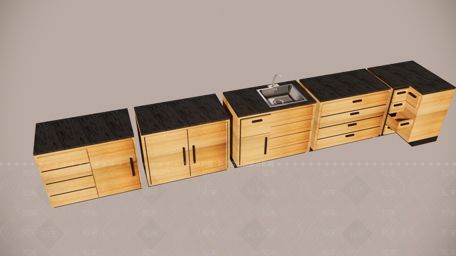 厨房用品组合SU模型下载【ID:1189518440】
